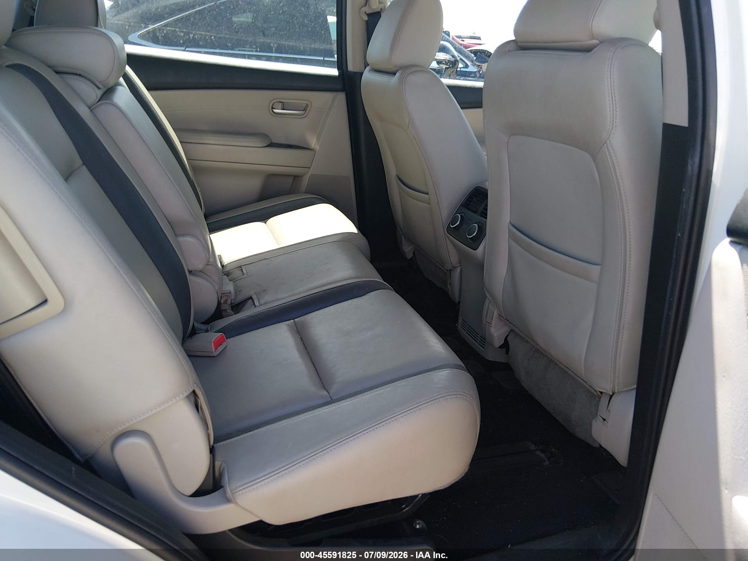 2009 Mazda Cx-9 Touring White vin: JM3TB38A890178099
