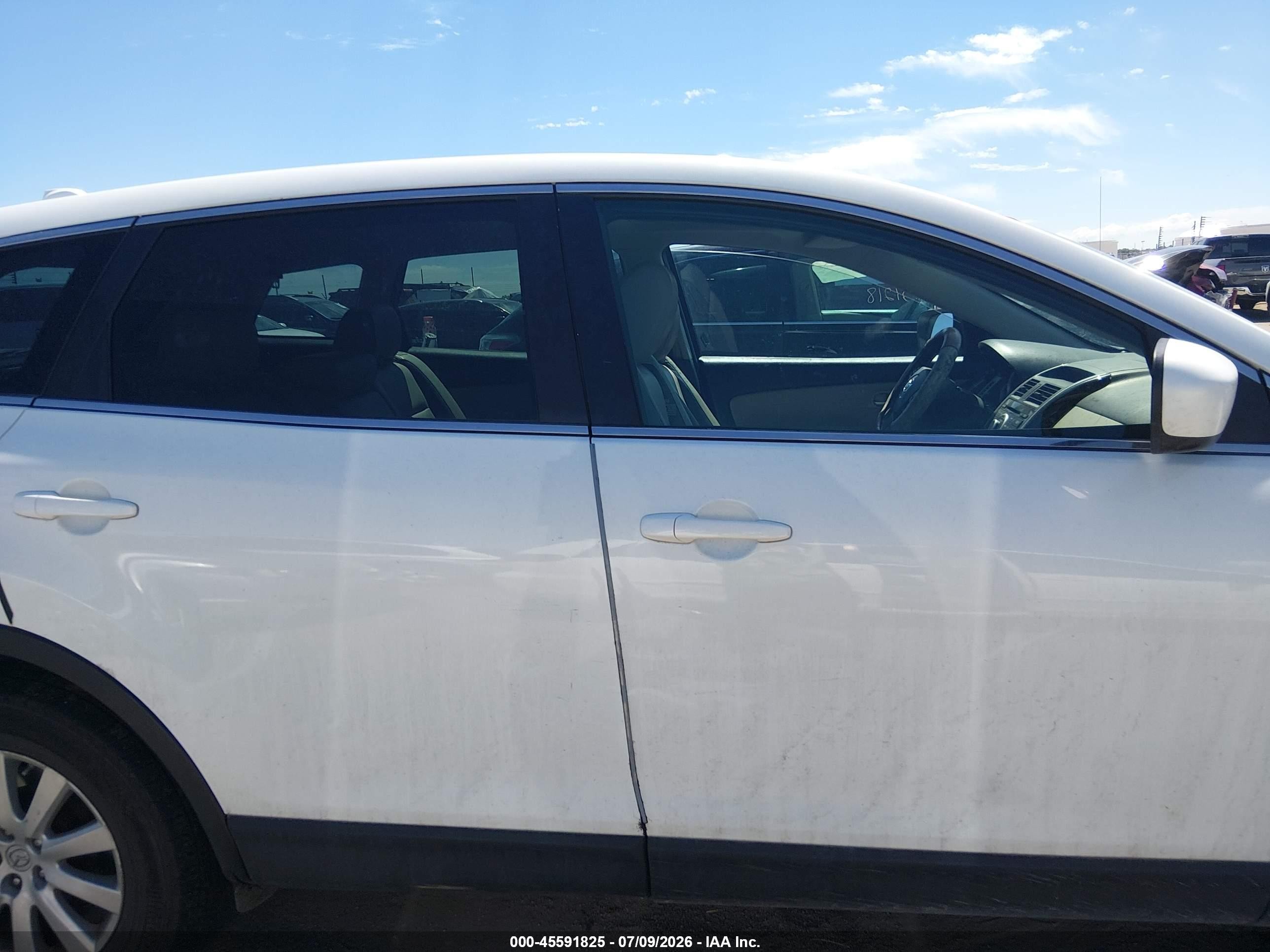 2009 Mazda Cx-9 Touring White vin: JM3TB38A890178099