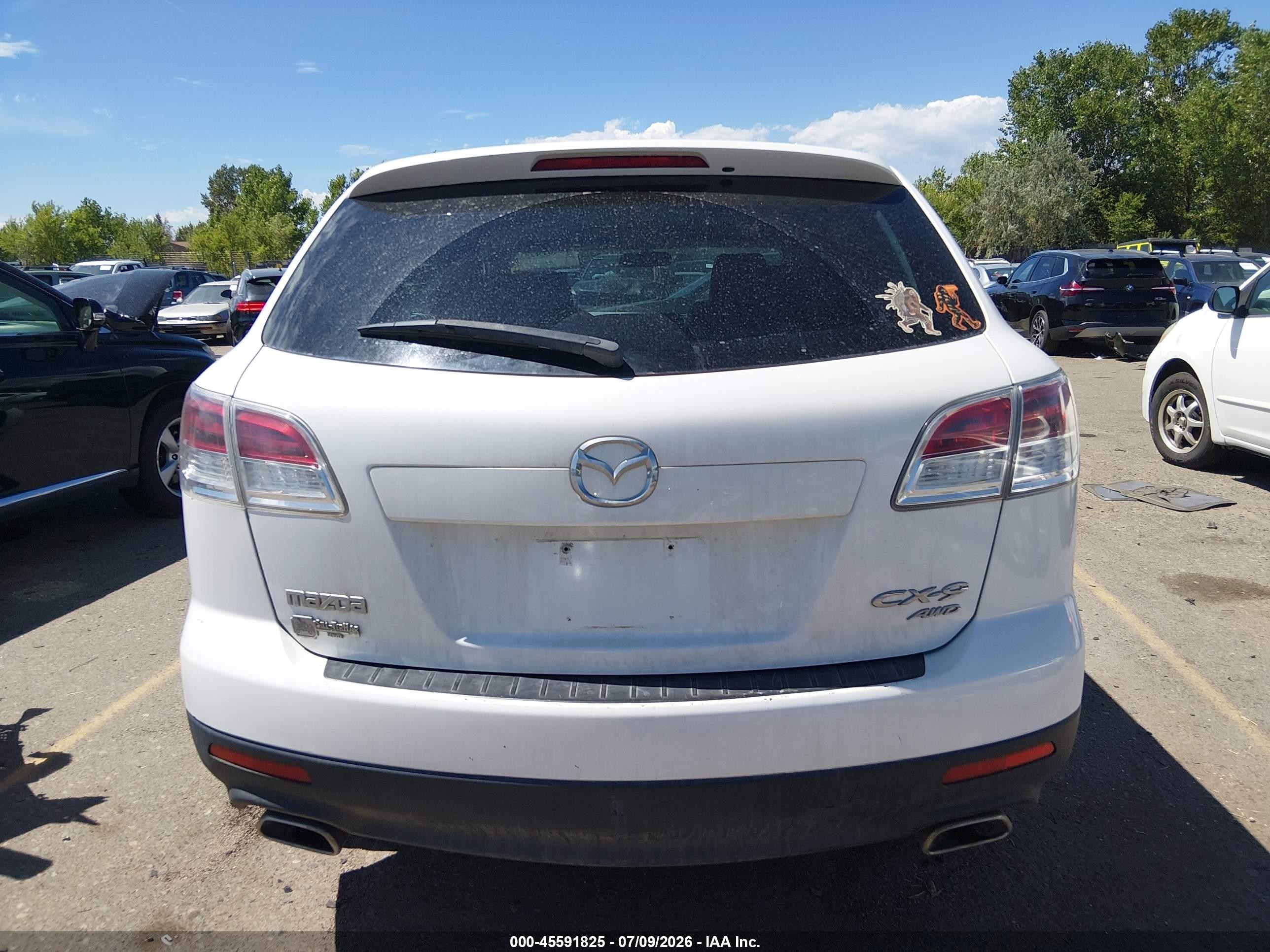 2009 Mazda Cx-9 Touring White vin: JM3TB38A890178099