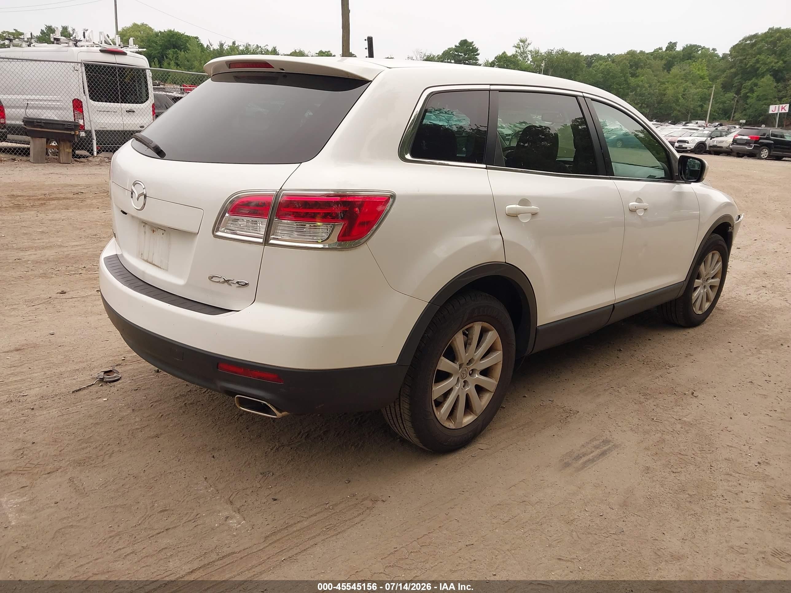 2007 Mazda Cx-9 Touring White vin: JM3TB38C370104605