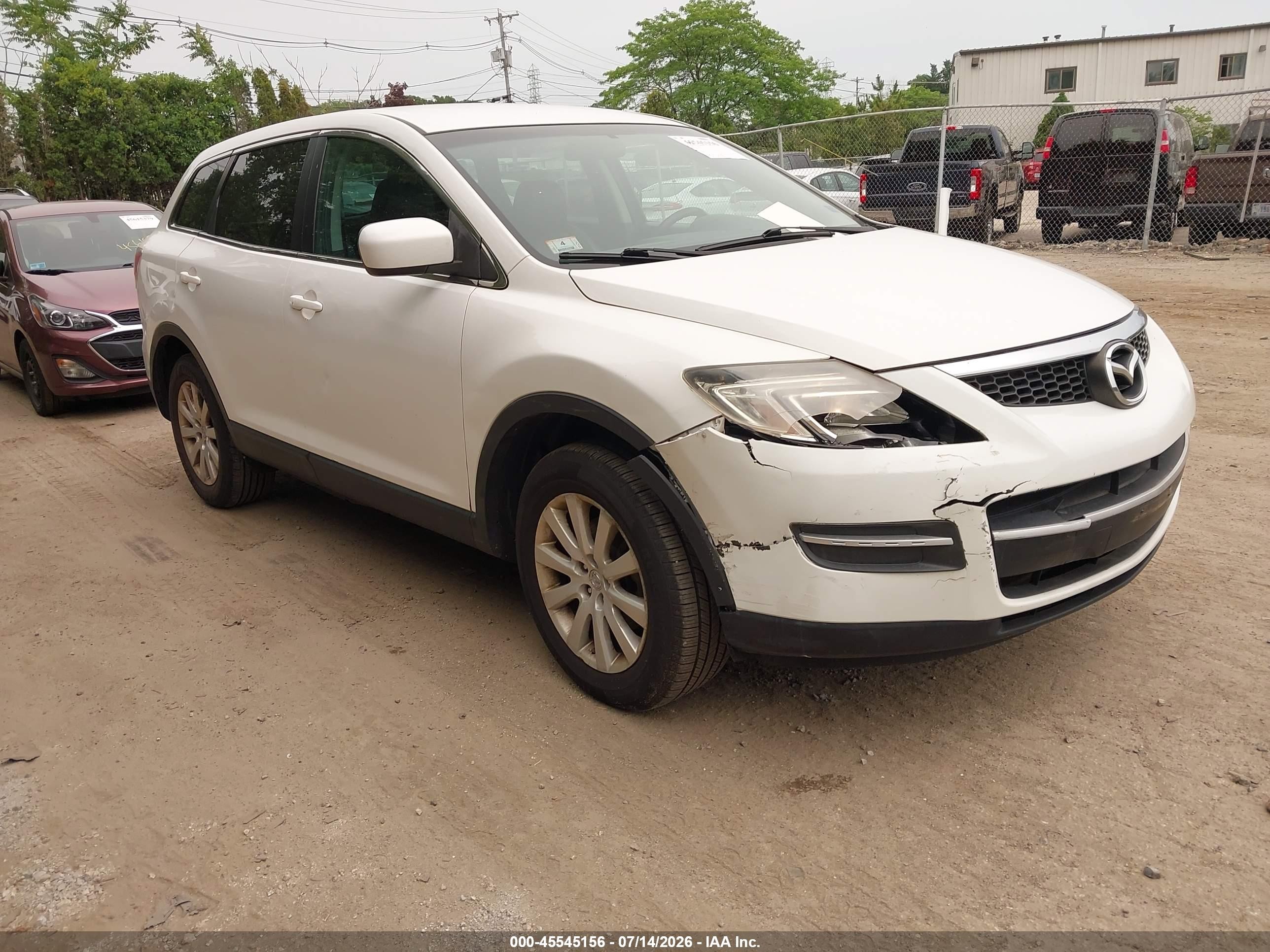 2007 Mazda Cx-9 Touring White vin: JM3TB38C370104605
