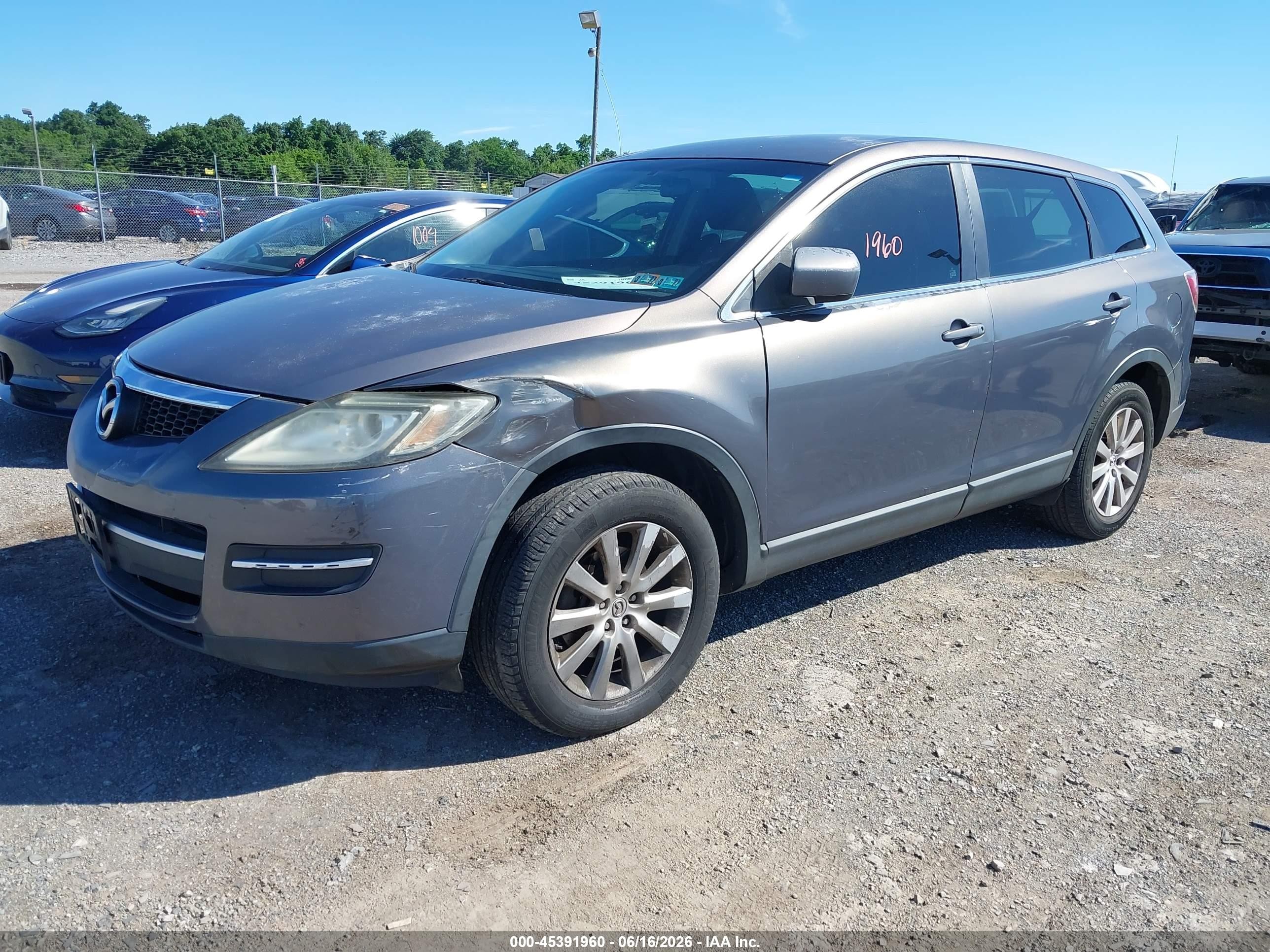 2007 Mazda Cx-9 Sport Light Blue vin: JM3TB38C870110352