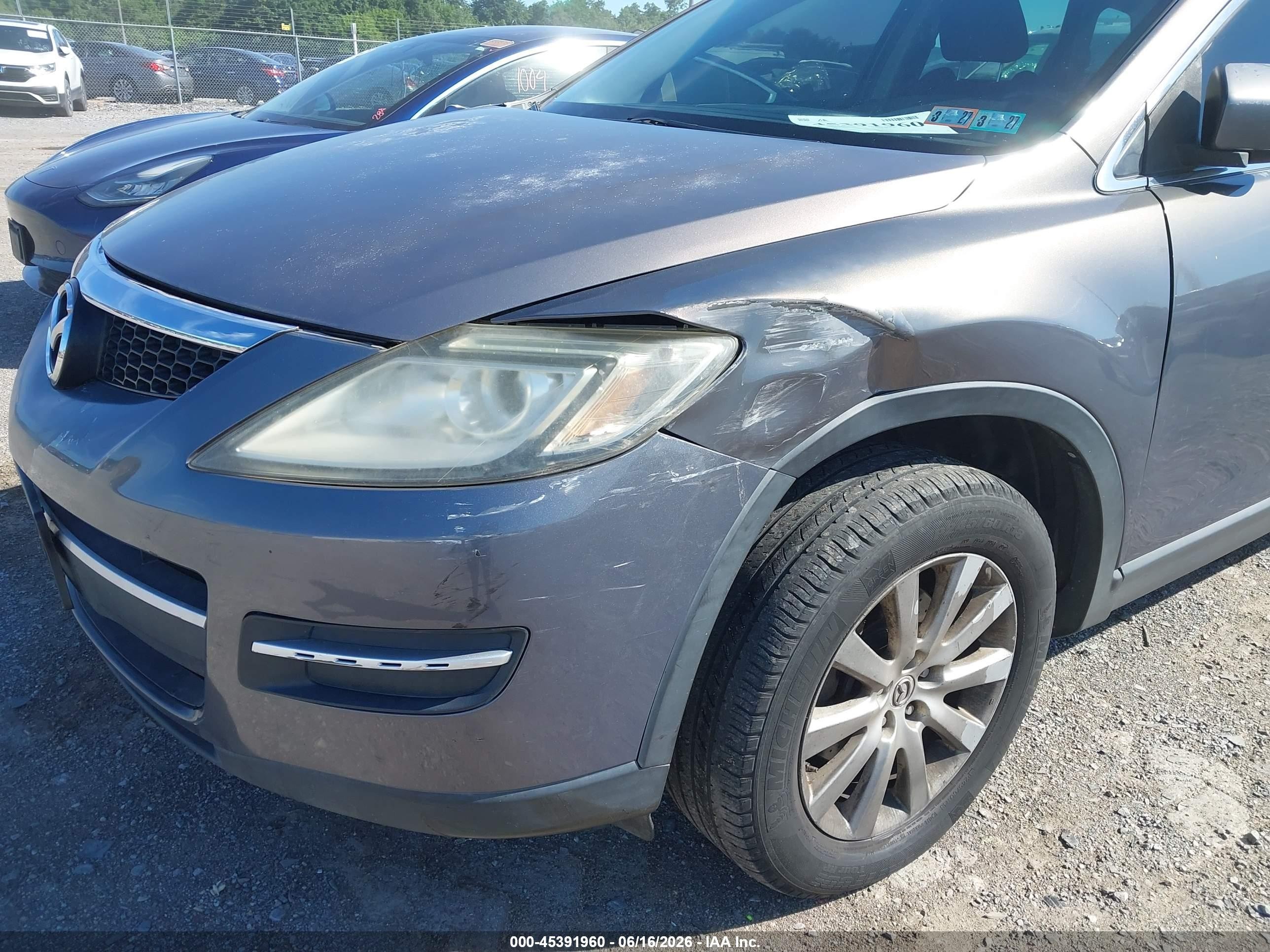 2007 Mazda Cx-9 Sport Light Blue vin: JM3TB38C870110352