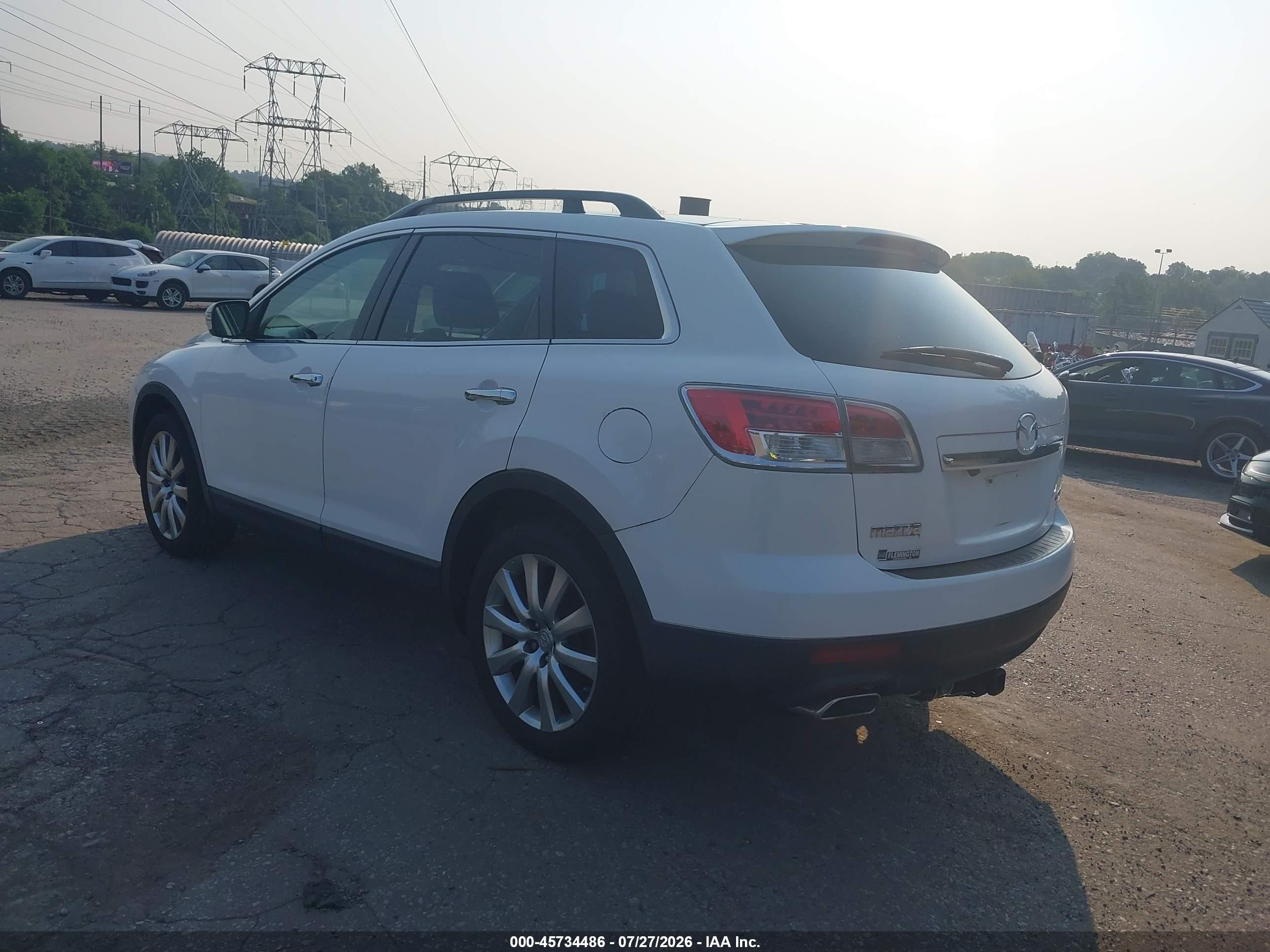 2009 Mazda Cx-9 Grand Touring White vin: JM3TB38V090179248