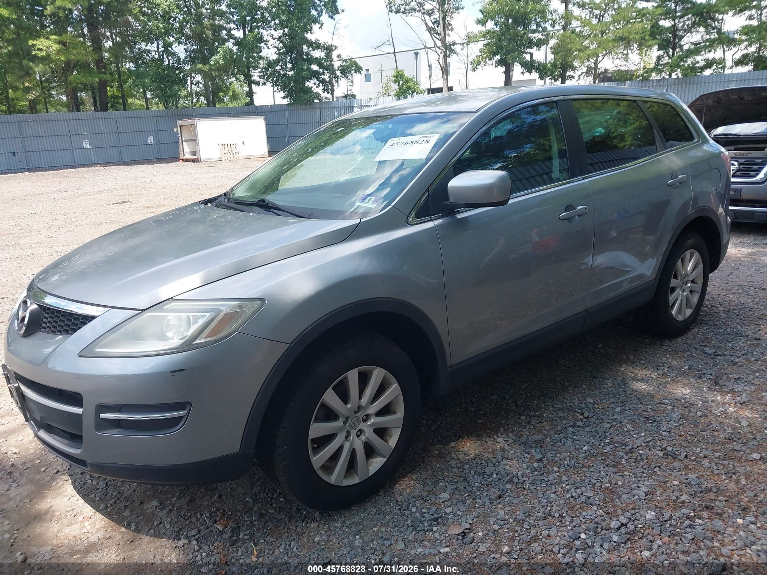 2009 Mazda Cx-9 Sport Silver vin: JM3TB38V190176228