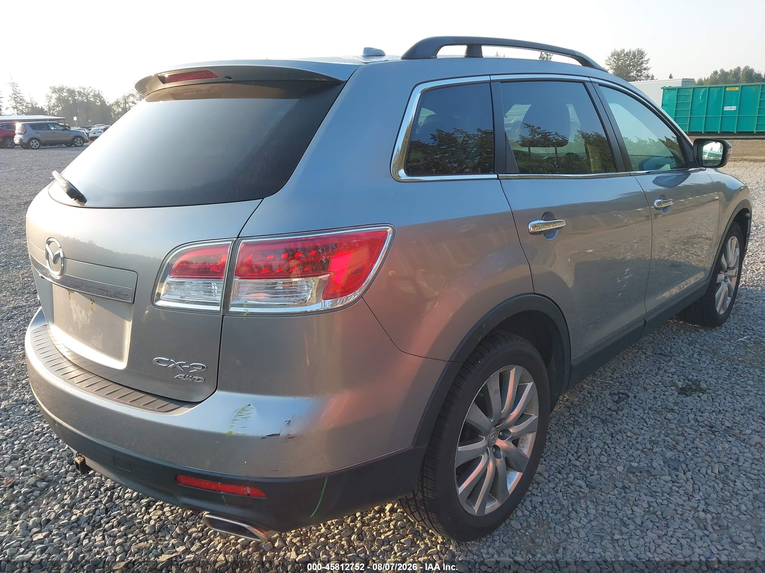2009 Mazda Cx-9 Grand Touring Silver vin: JM3TB38V290181082