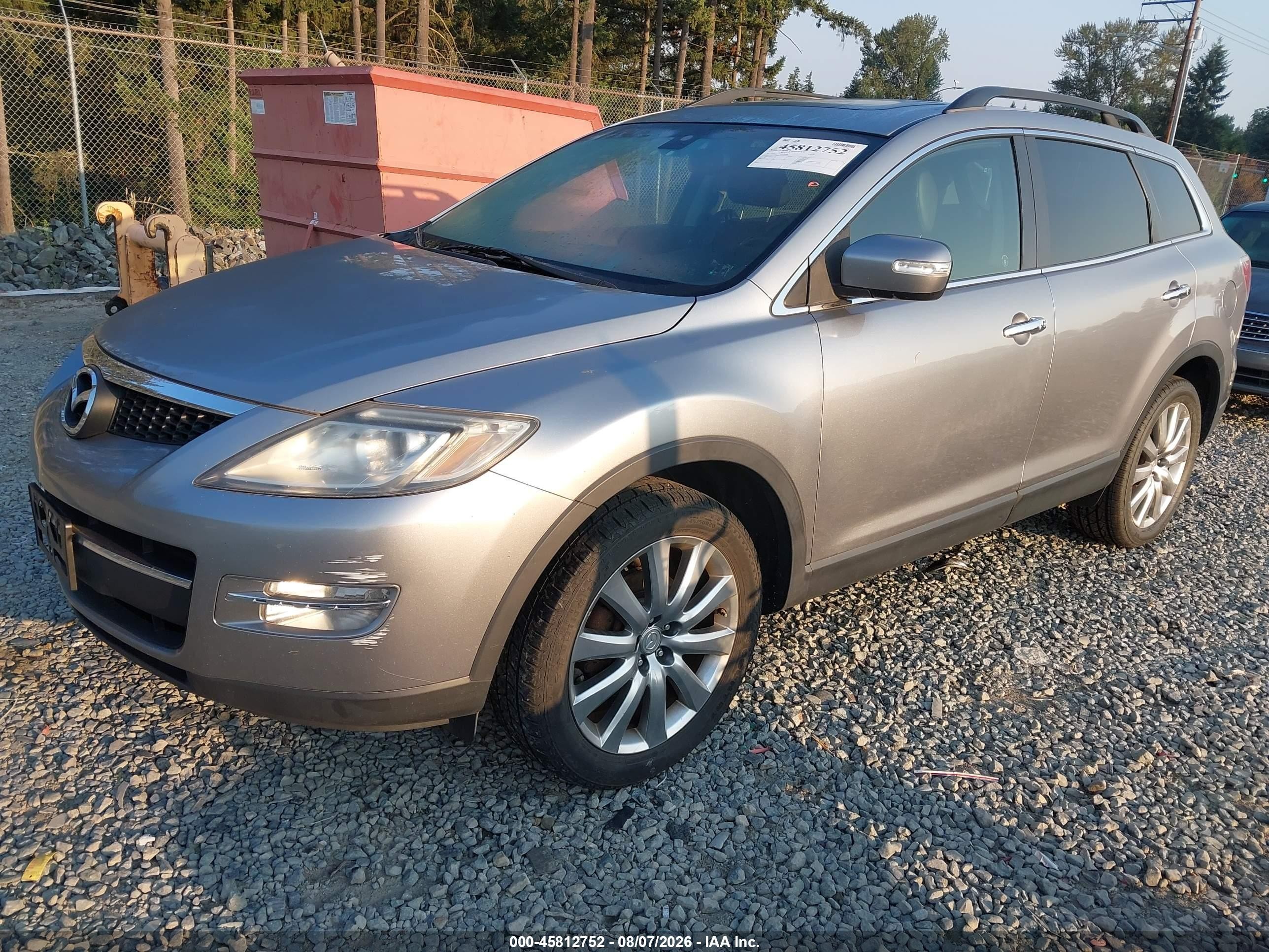 2009 Mazda Cx-9 Grand Touring Silver vin: JM3TB38V290181082