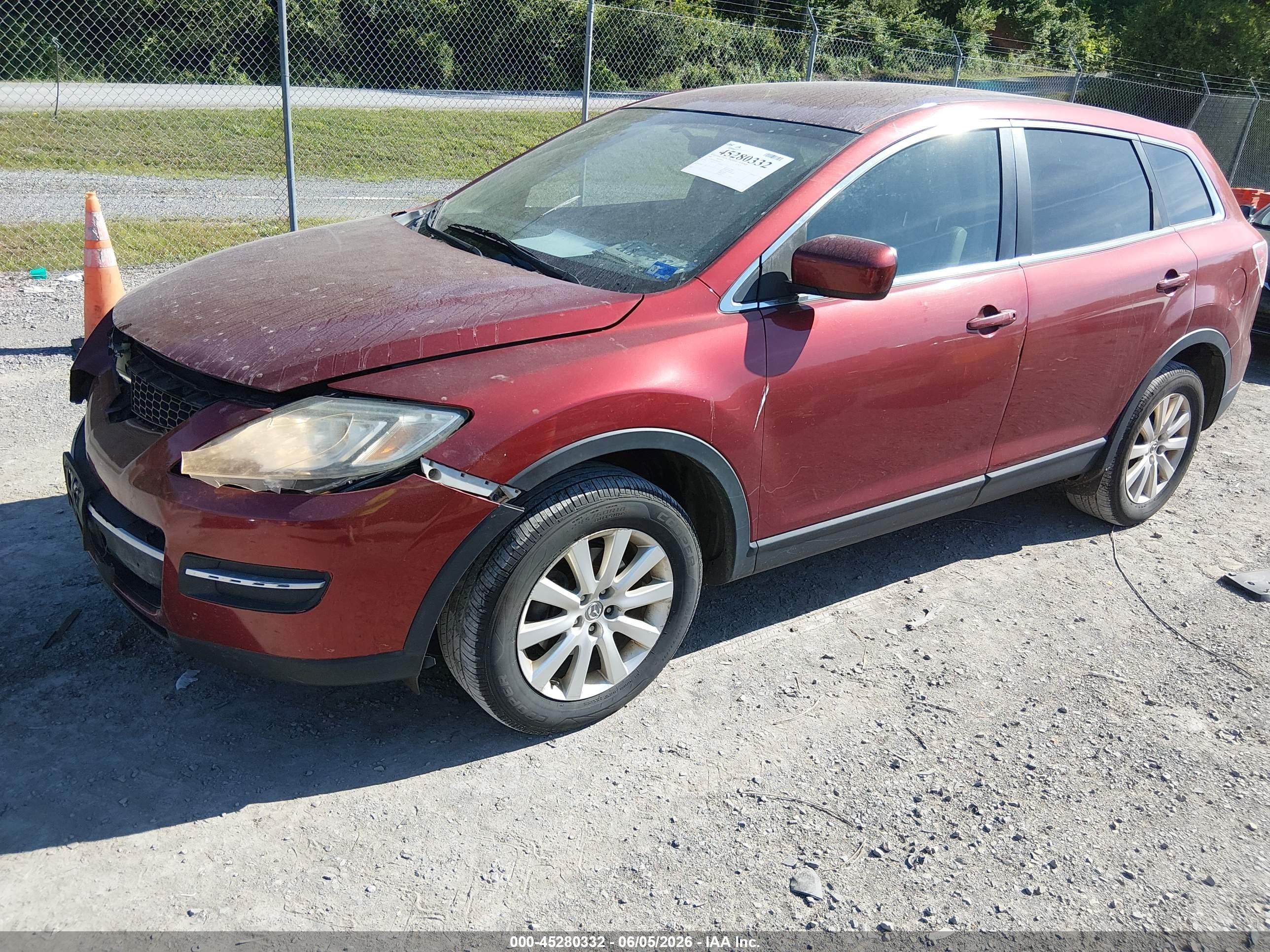 2009 Mazda Cx-9 Touring Красный vin: JM3TB38V490168365