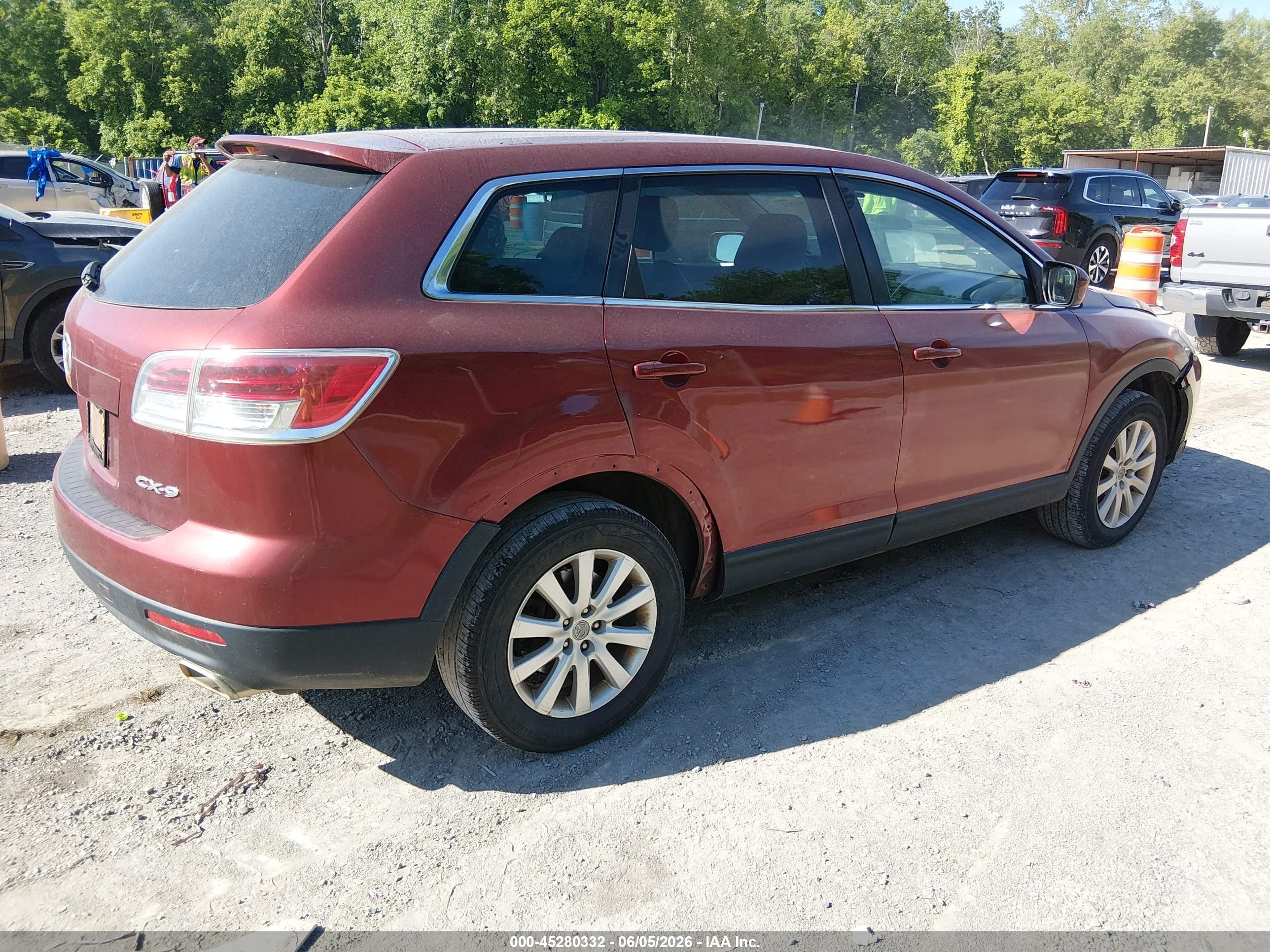 2009 Mazda Cx-9 Touring Красный vin: JM3TB38V490168365