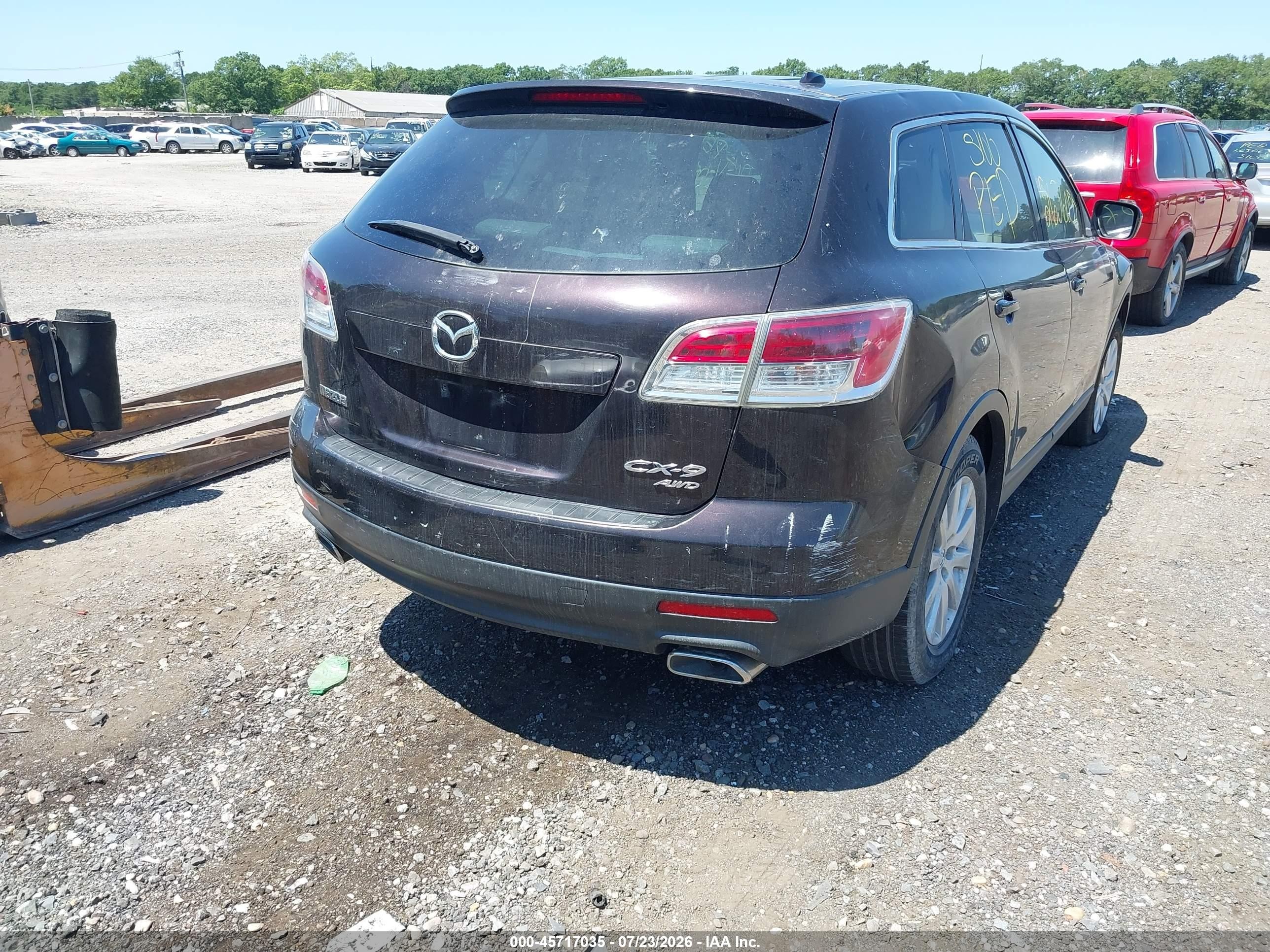 2009 Mazda Cx-9 Touring Maroon vin: JM3TB38V590174336