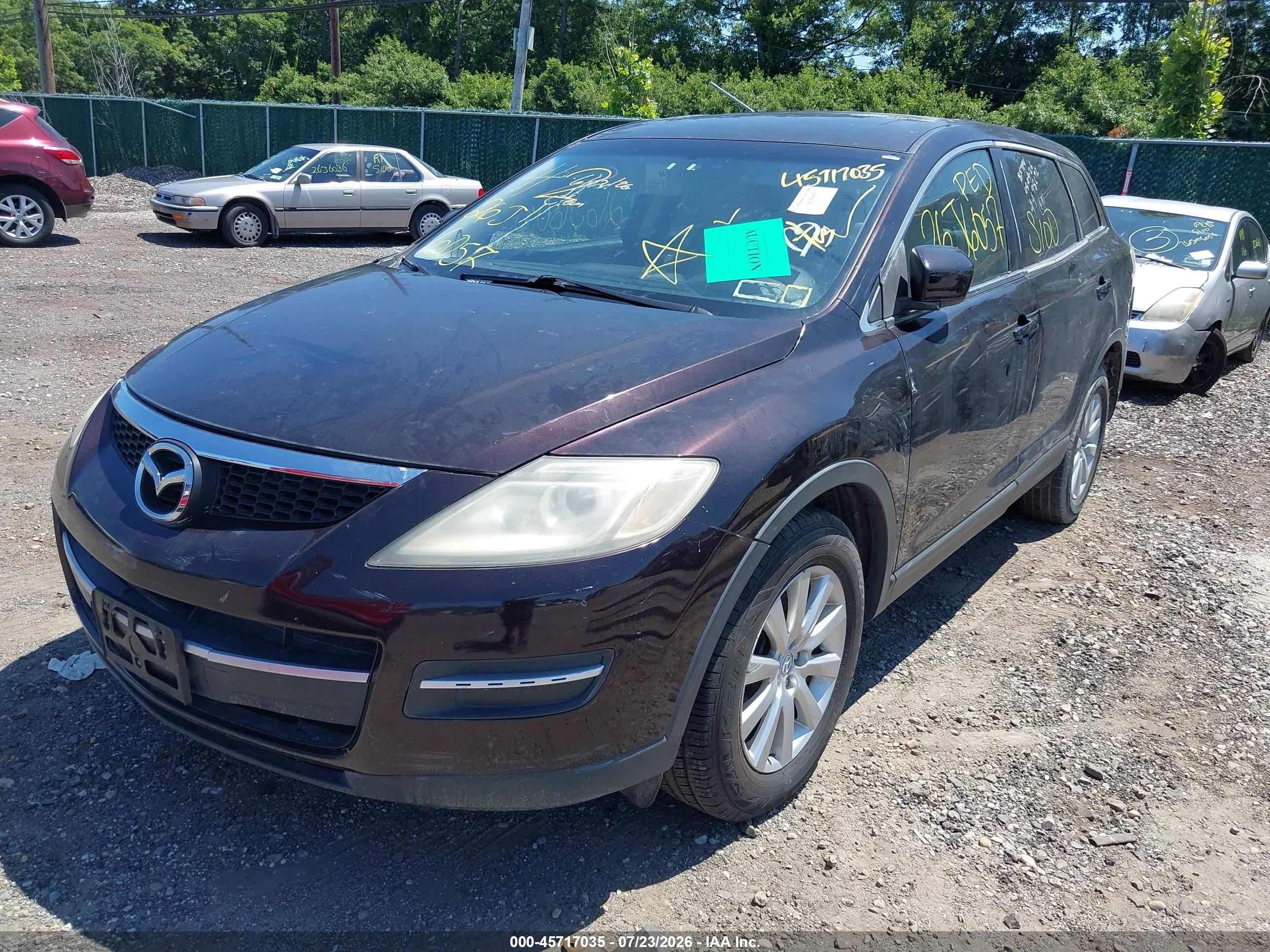 2009 Mazda Cx-9 Touring Maroon vin: JM3TB38V590174336