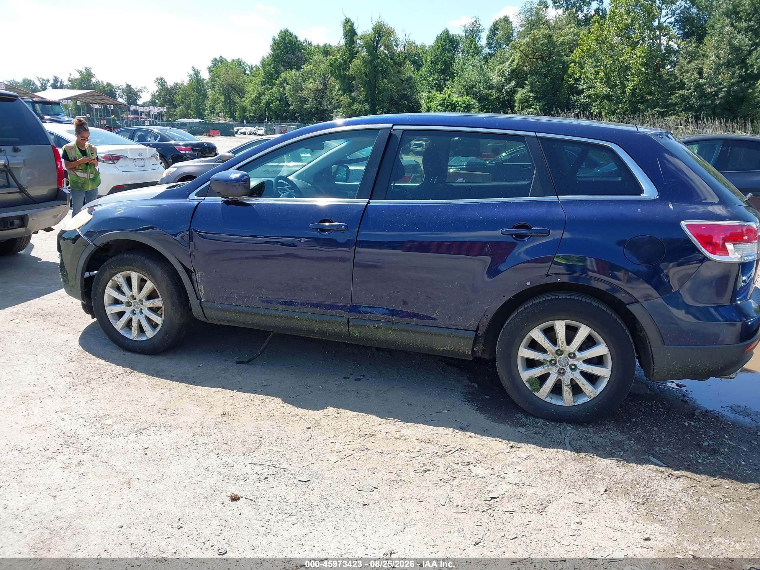 2009 Mazda Cx-9 Touring Blue vin: JM3TB38V590179407