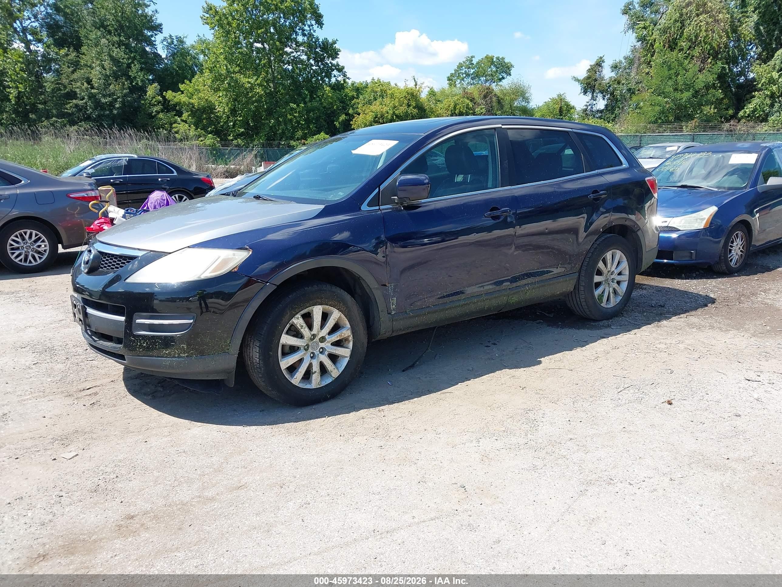 2009 Mazda Cx-9 Touring Blue vin: JM3TB38V590179407