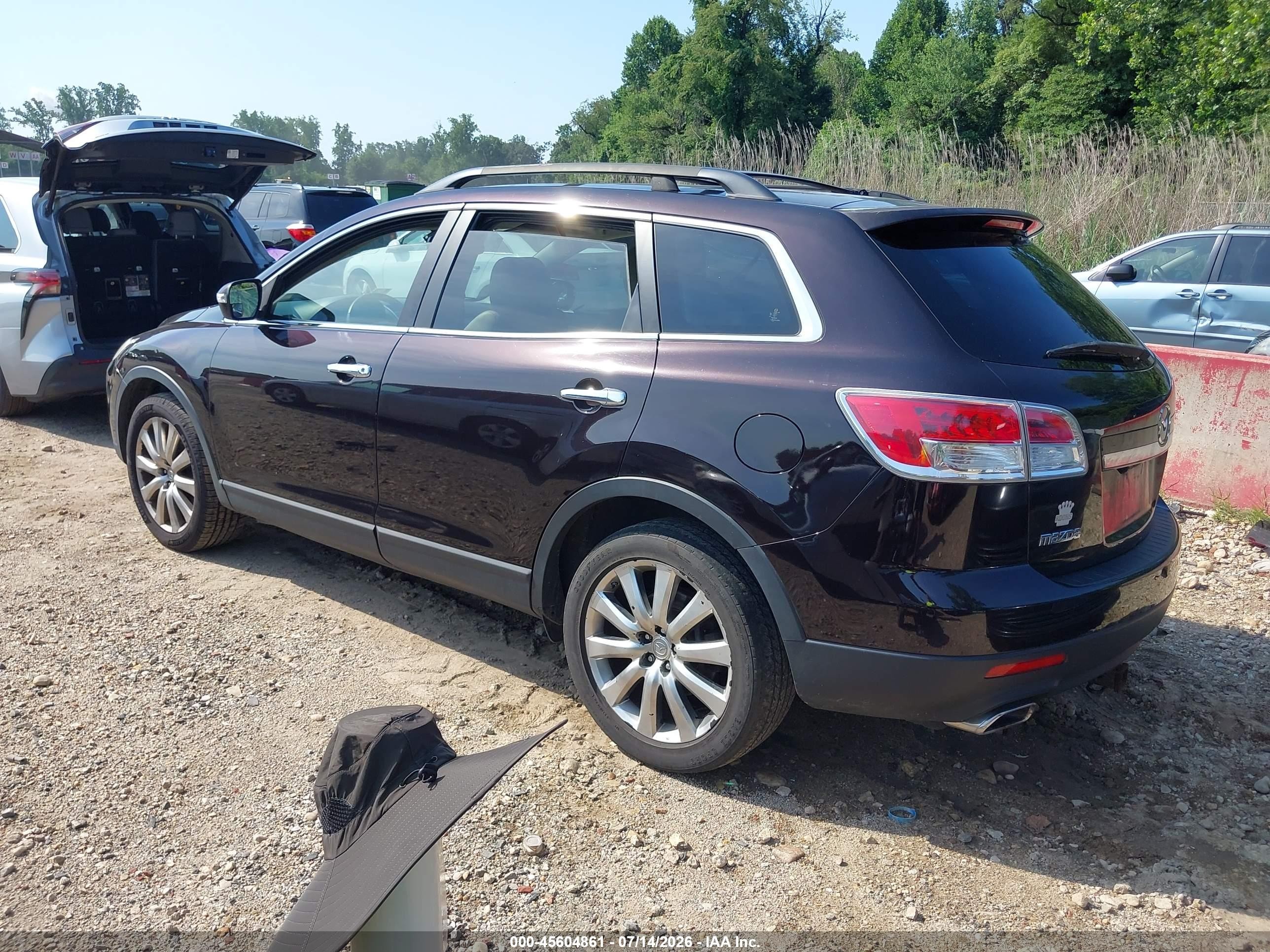 2009 Mazda Cx-9 Grand Touring Purple vin: JM3TB38V690167587