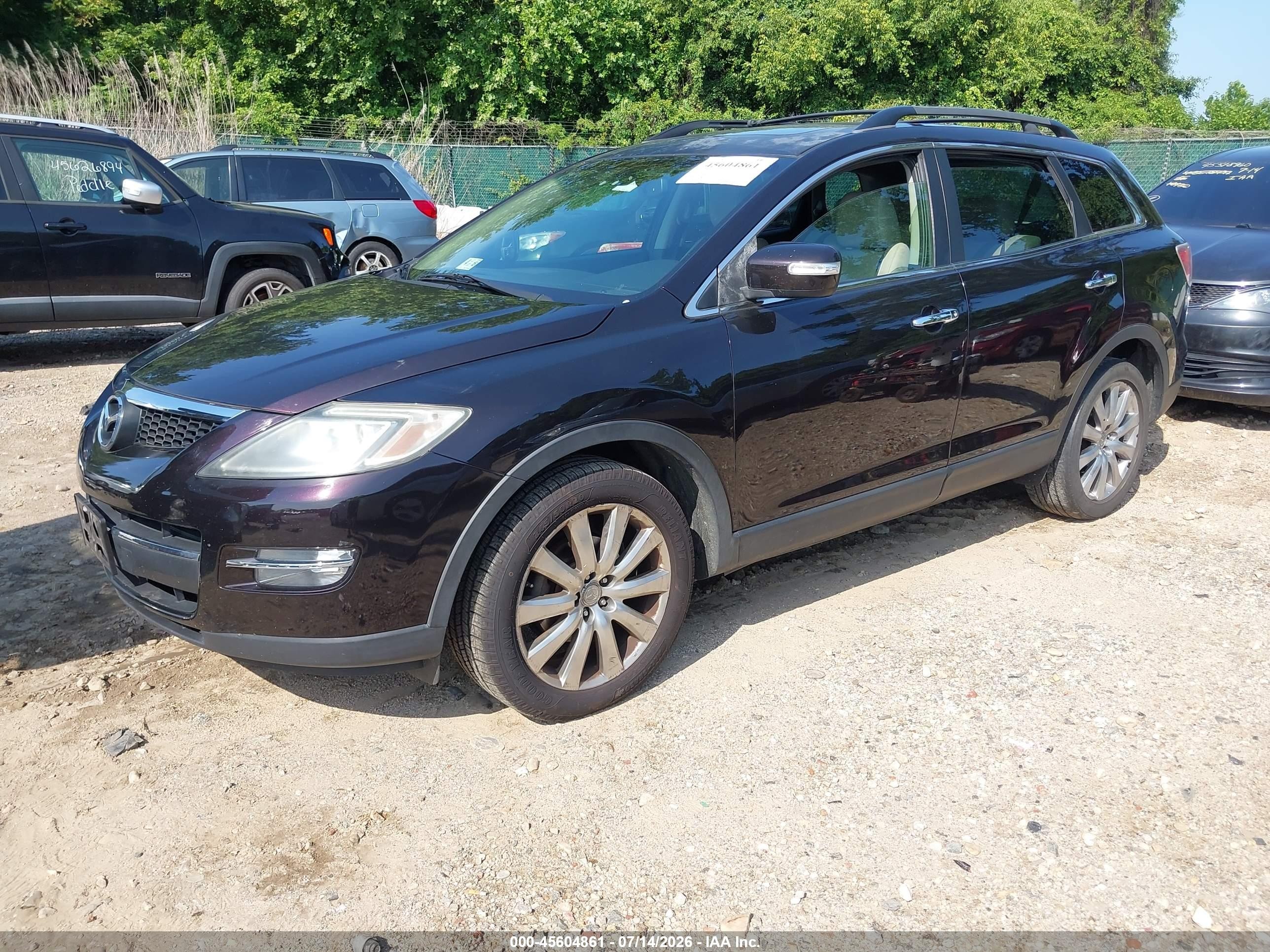2009 Mazda Cx-9 Grand Touring Purple vin: JM3TB38V690167587