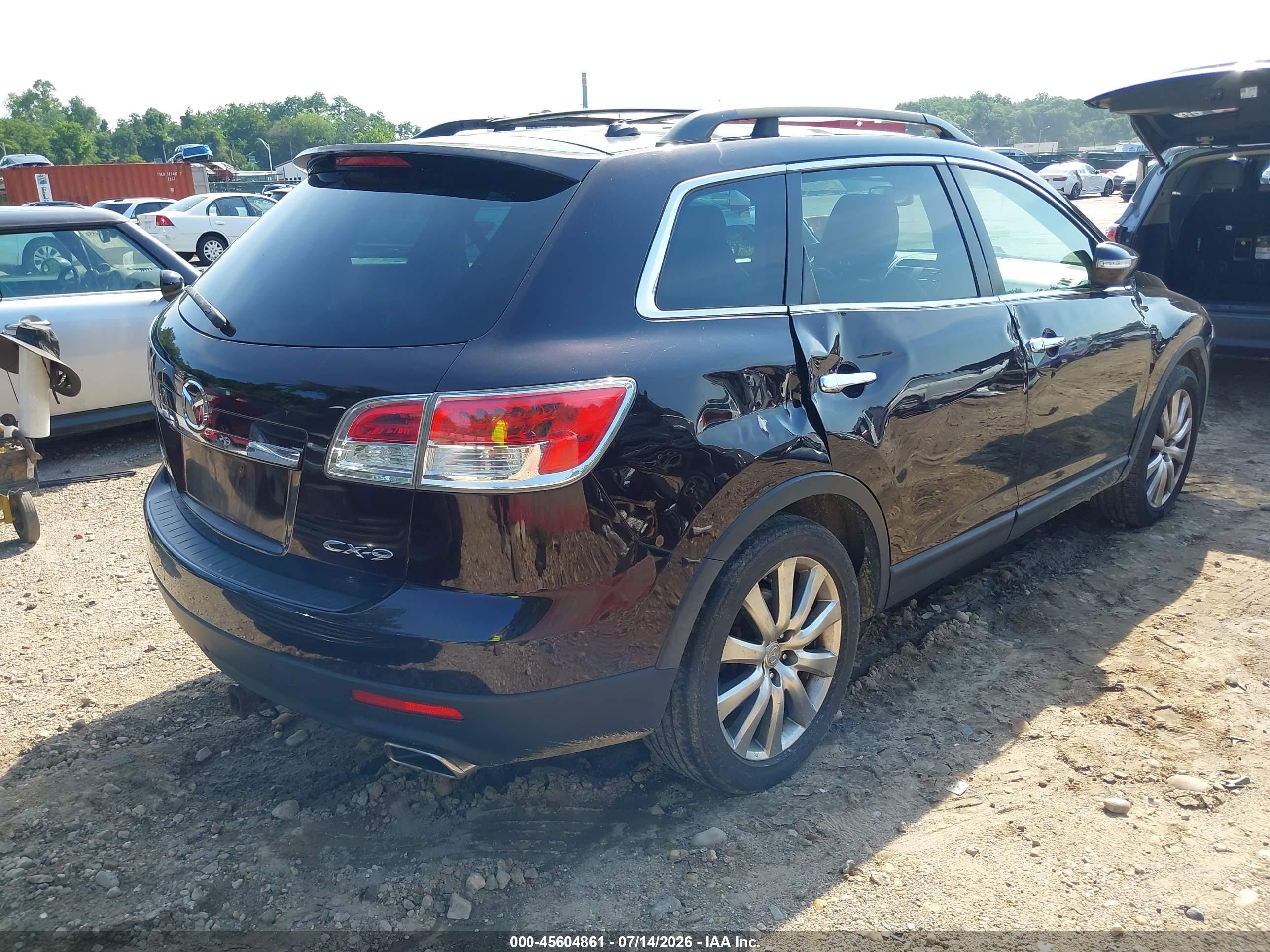 2009 Mazda Cx-9 Grand Touring Purple vin: JM3TB38V690167587