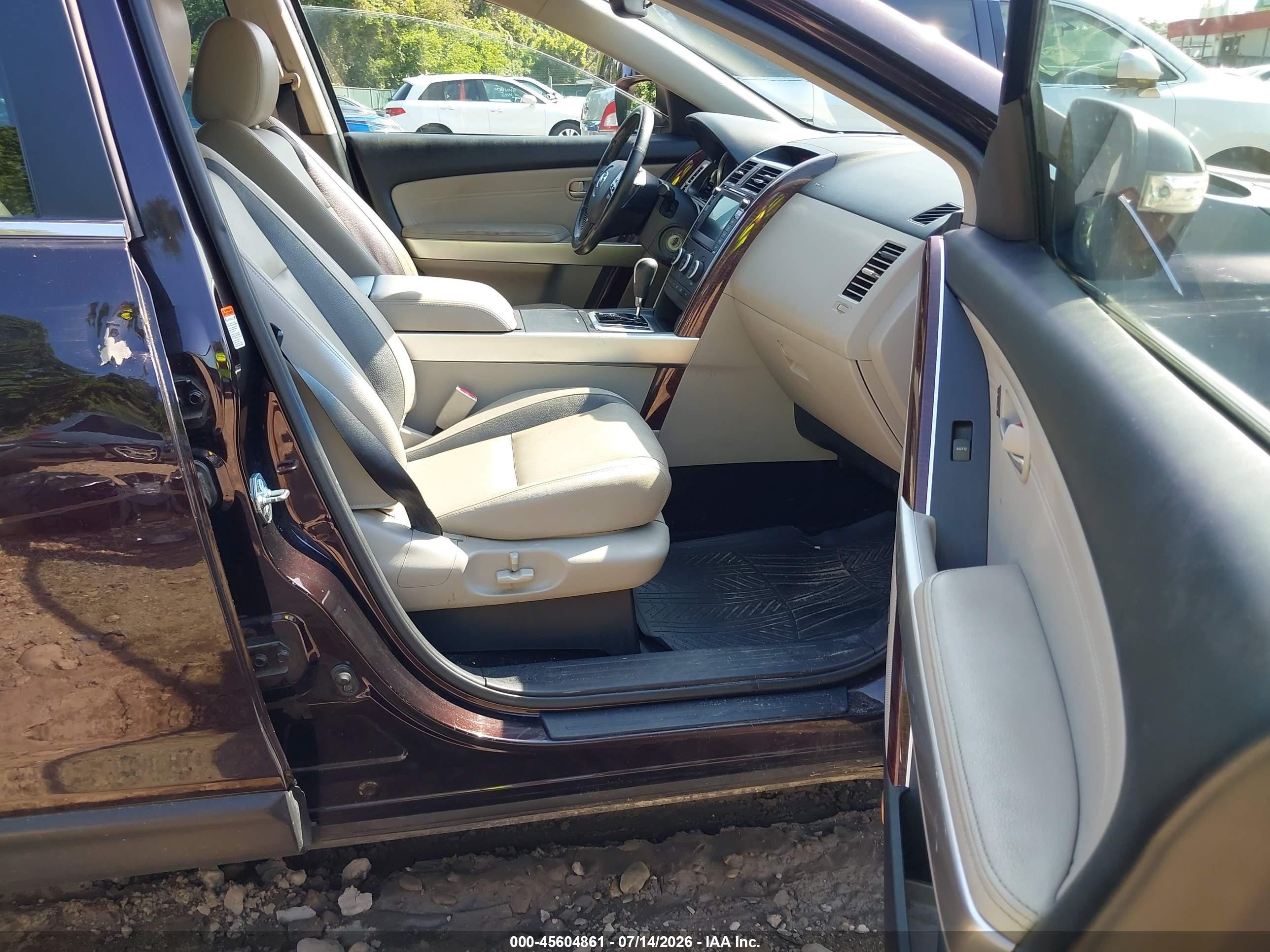 2009 Mazda Cx-9 Grand Touring Purple vin: JM3TB38V690167587