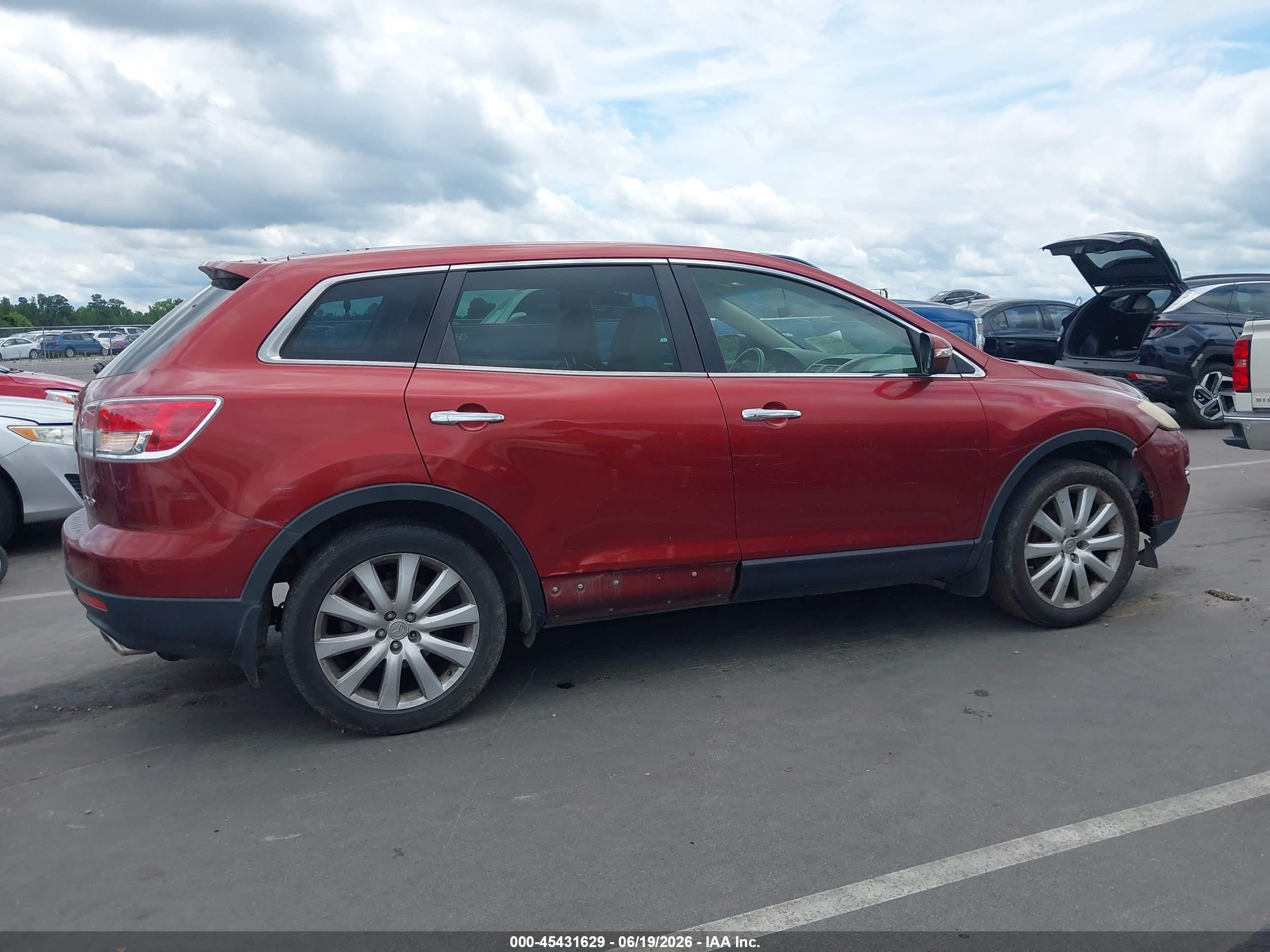 2008 Mazda Cx-9 Grand Touring Red vin: JM3TB38V780140638