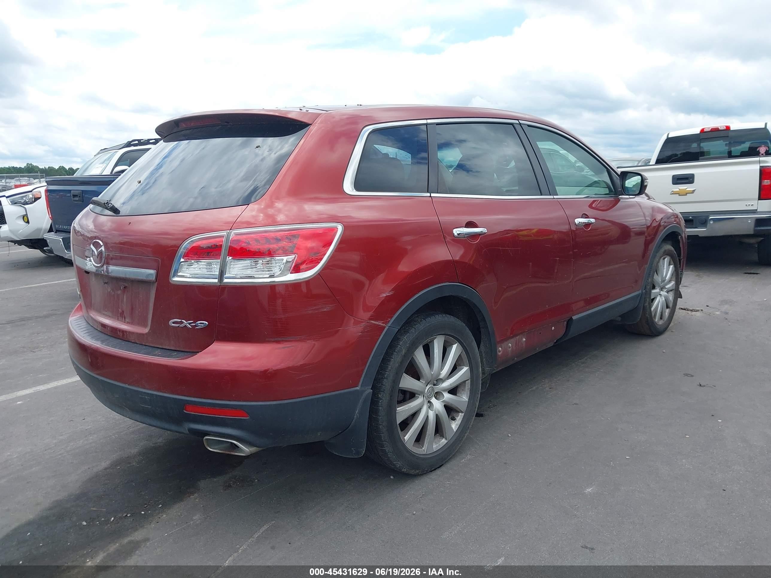 2008 Mazda Cx-9 Grand Touring Red vin: JM3TB38V780140638