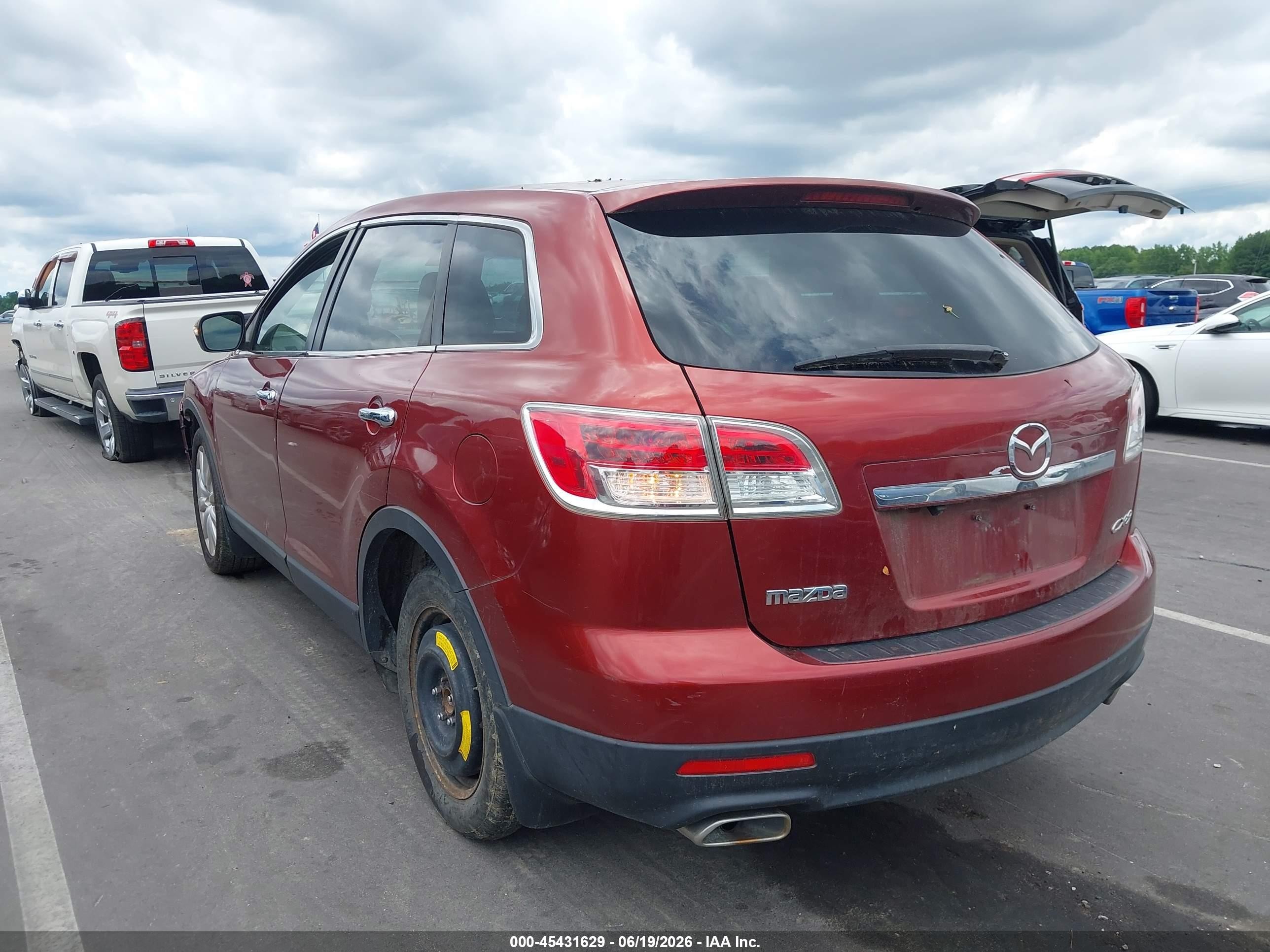 2008 Mazda Cx-9 Grand Touring Red vin: JM3TB38V780140638