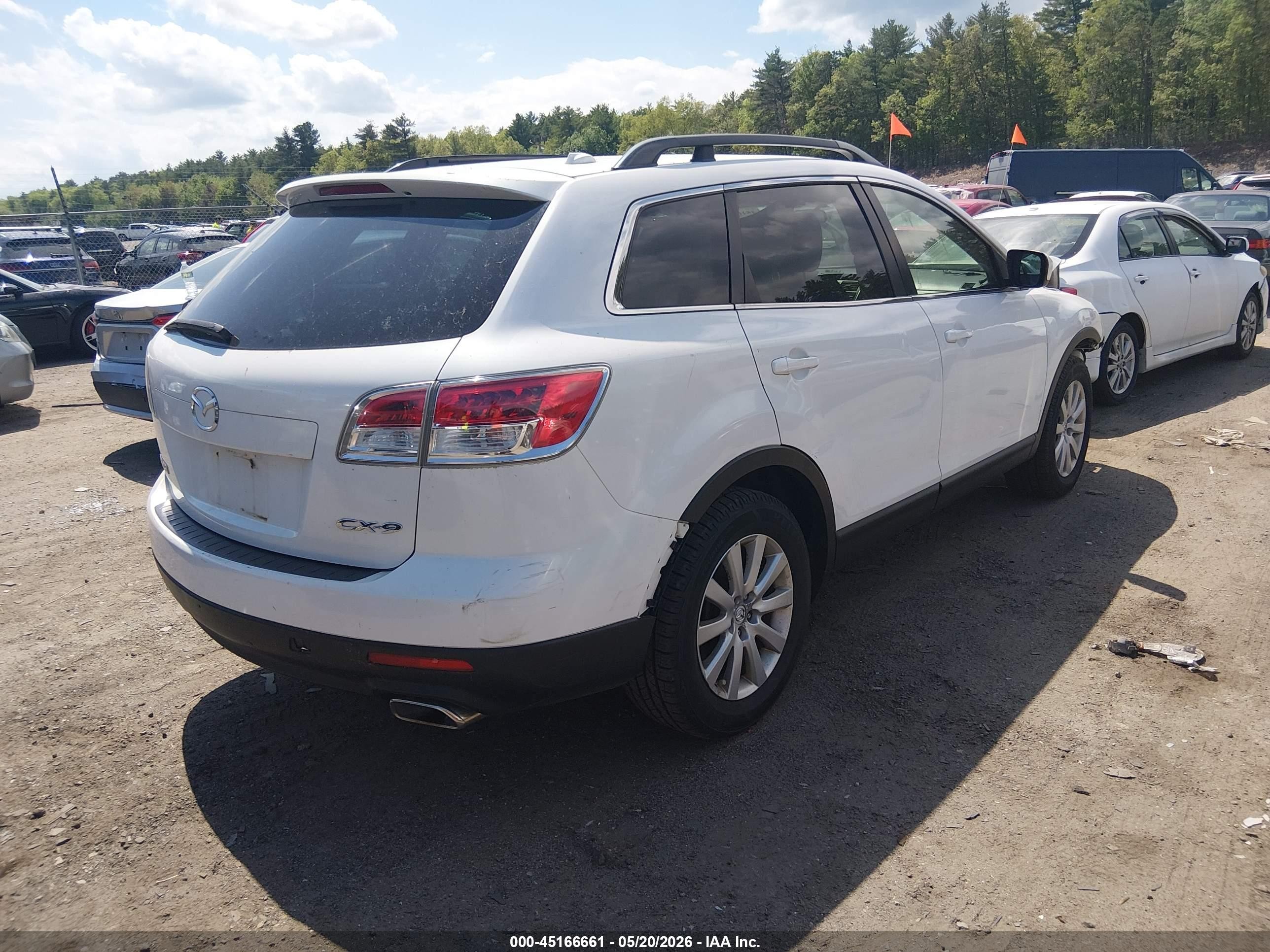2009 Mazda Cx-9 Touring White vin: JM3TB38V790167789