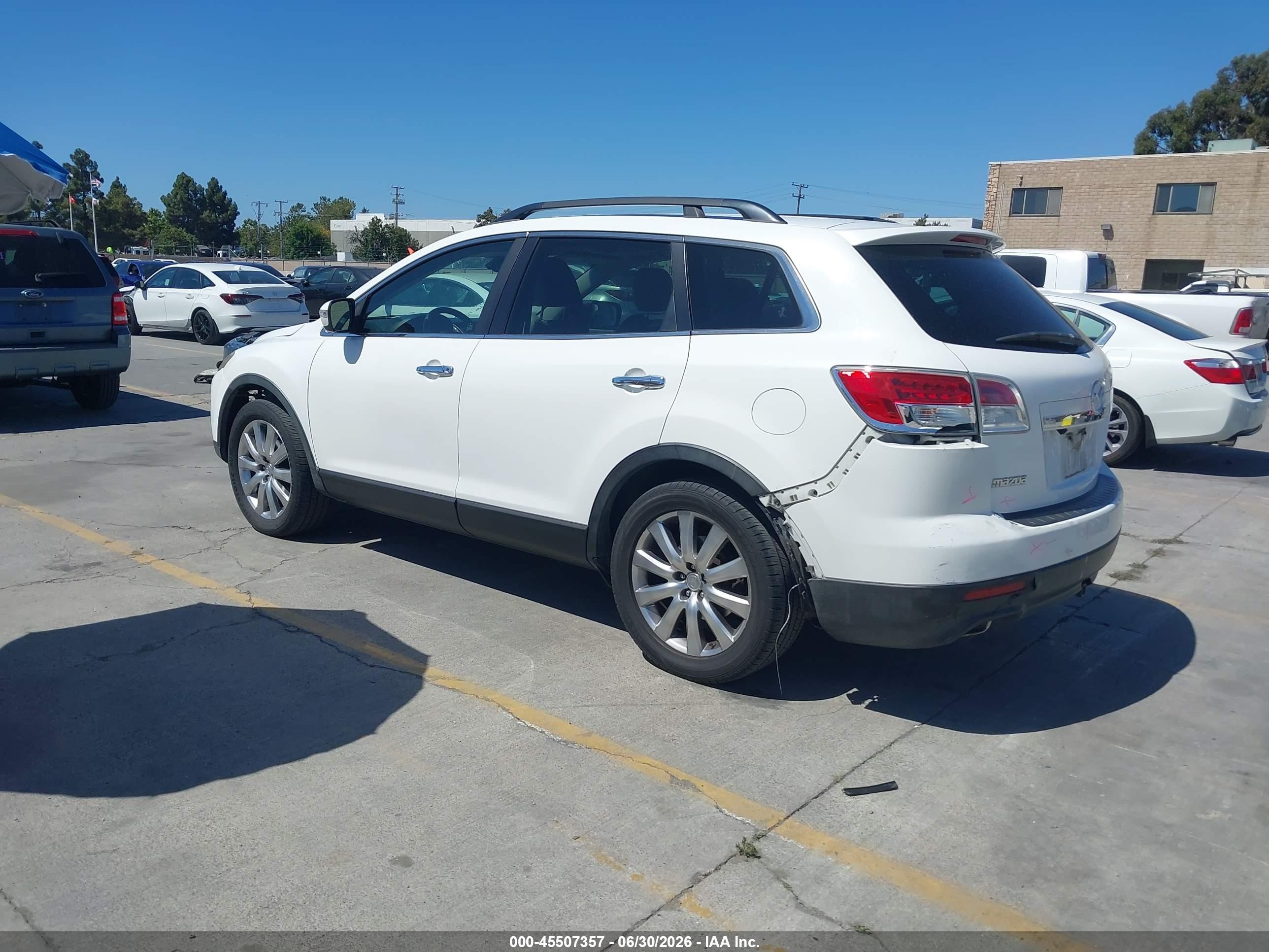 2008 Mazda Cx-9 Grand Touring White vin: JM3TB38VX80131643