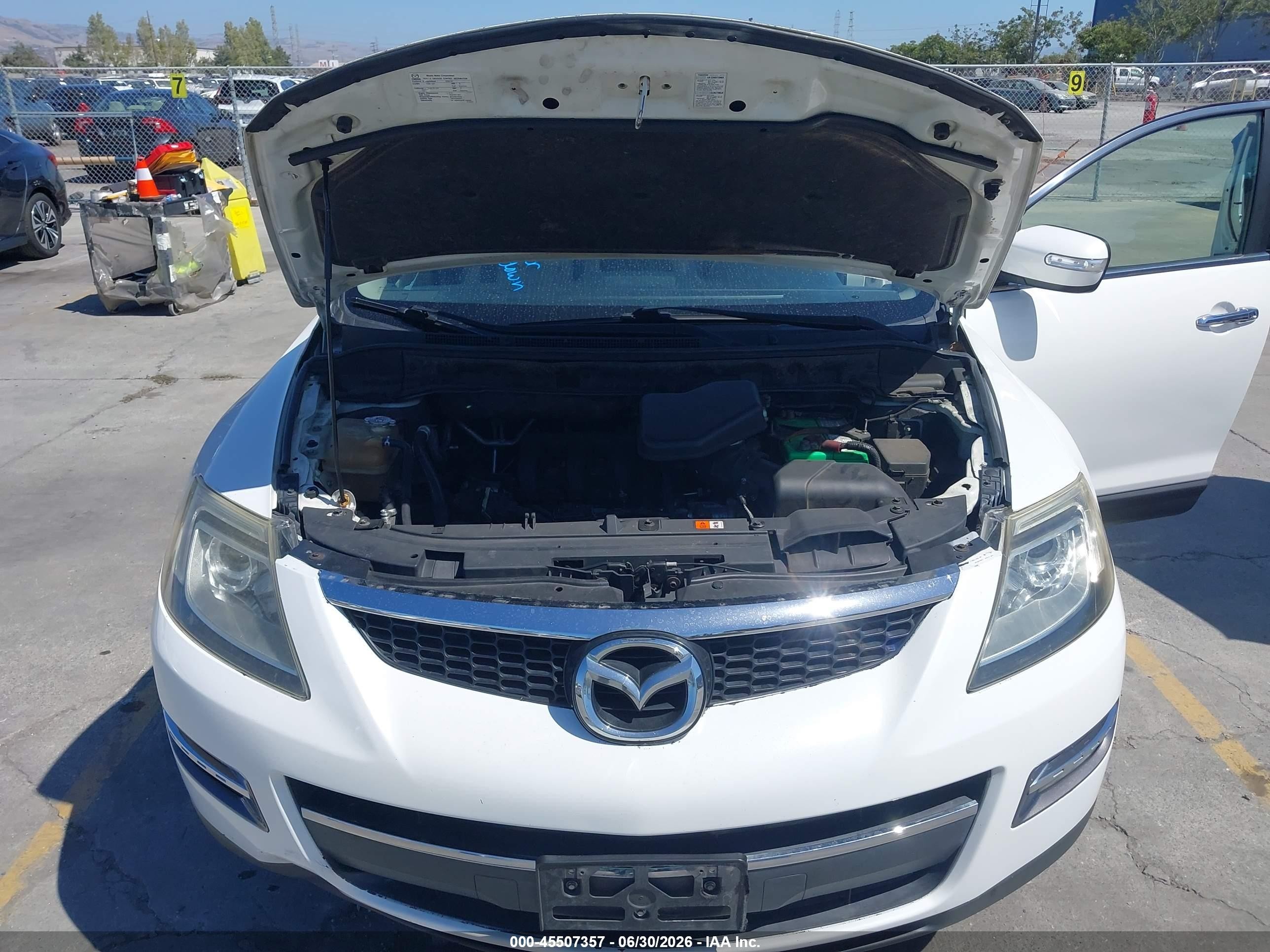 2008 Mazda Cx-9 Grand Touring White vin: JM3TB38VX80131643