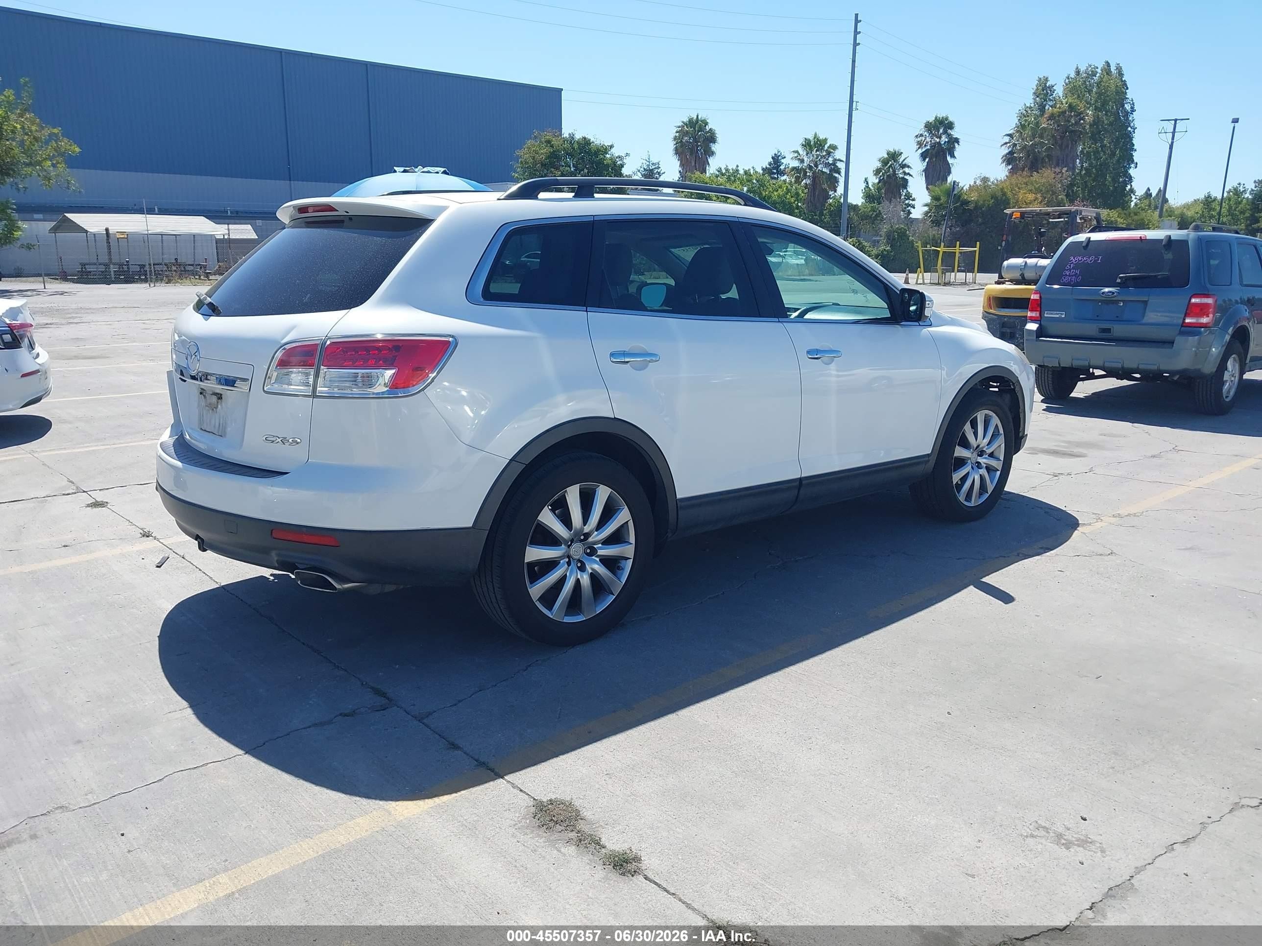 2008 Mazda Cx-9 Grand Touring White vin: JM3TB38VX80131643