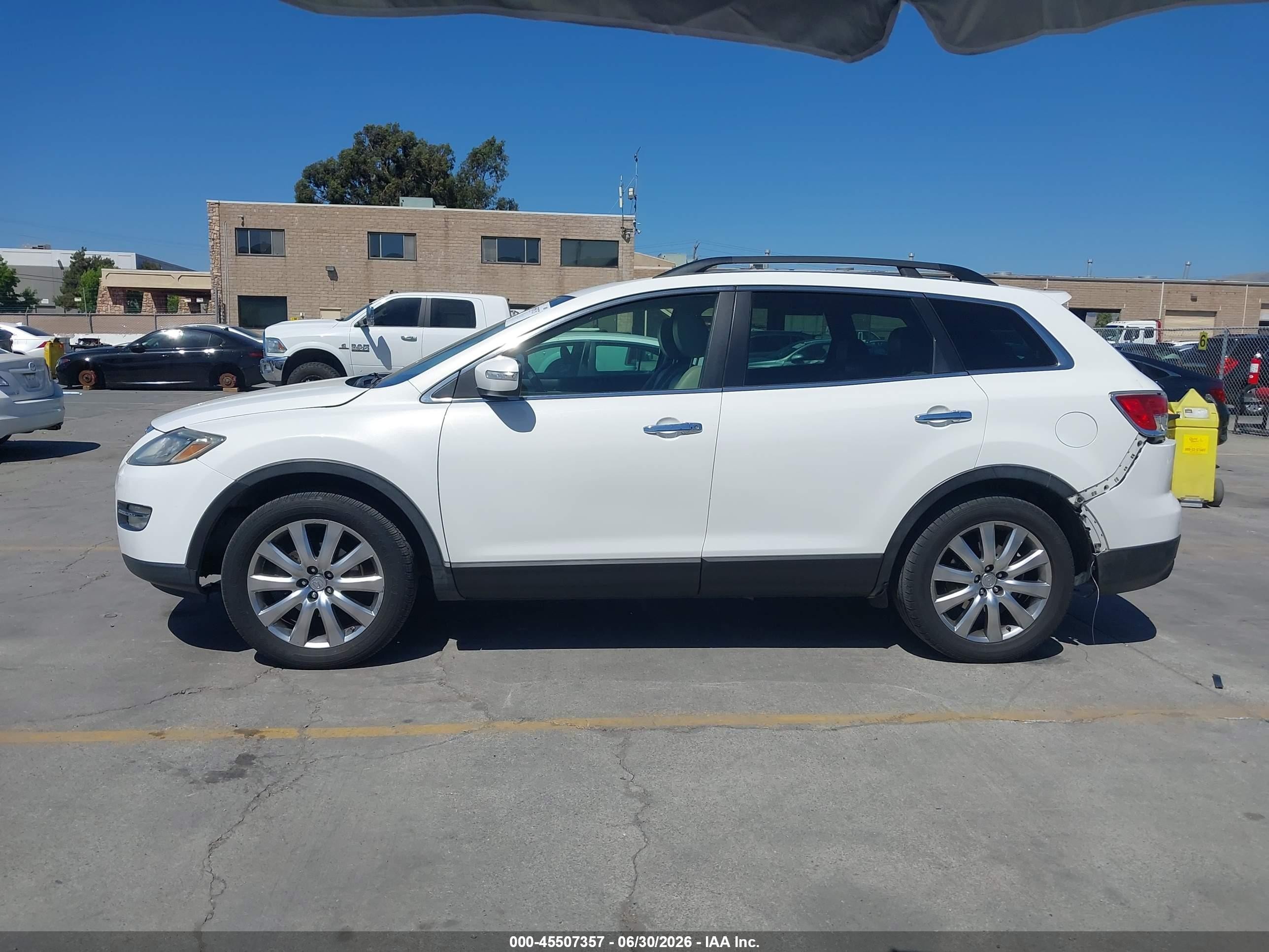 2008 Mazda Cx-9 Grand Touring White vin: JM3TB38VX80131643