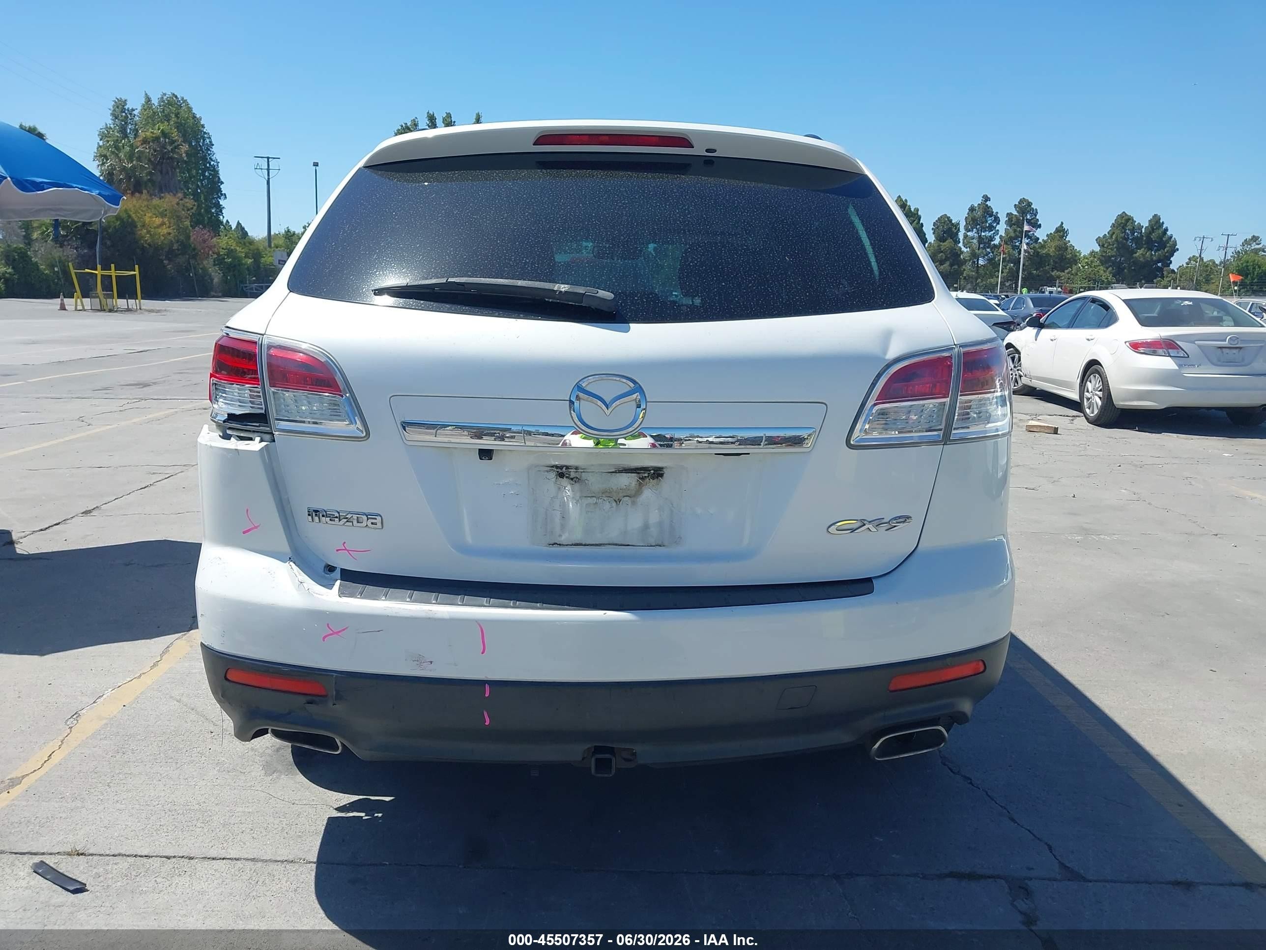 2008 Mazda Cx-9 Grand Touring White vin: JM3TB38VX80131643