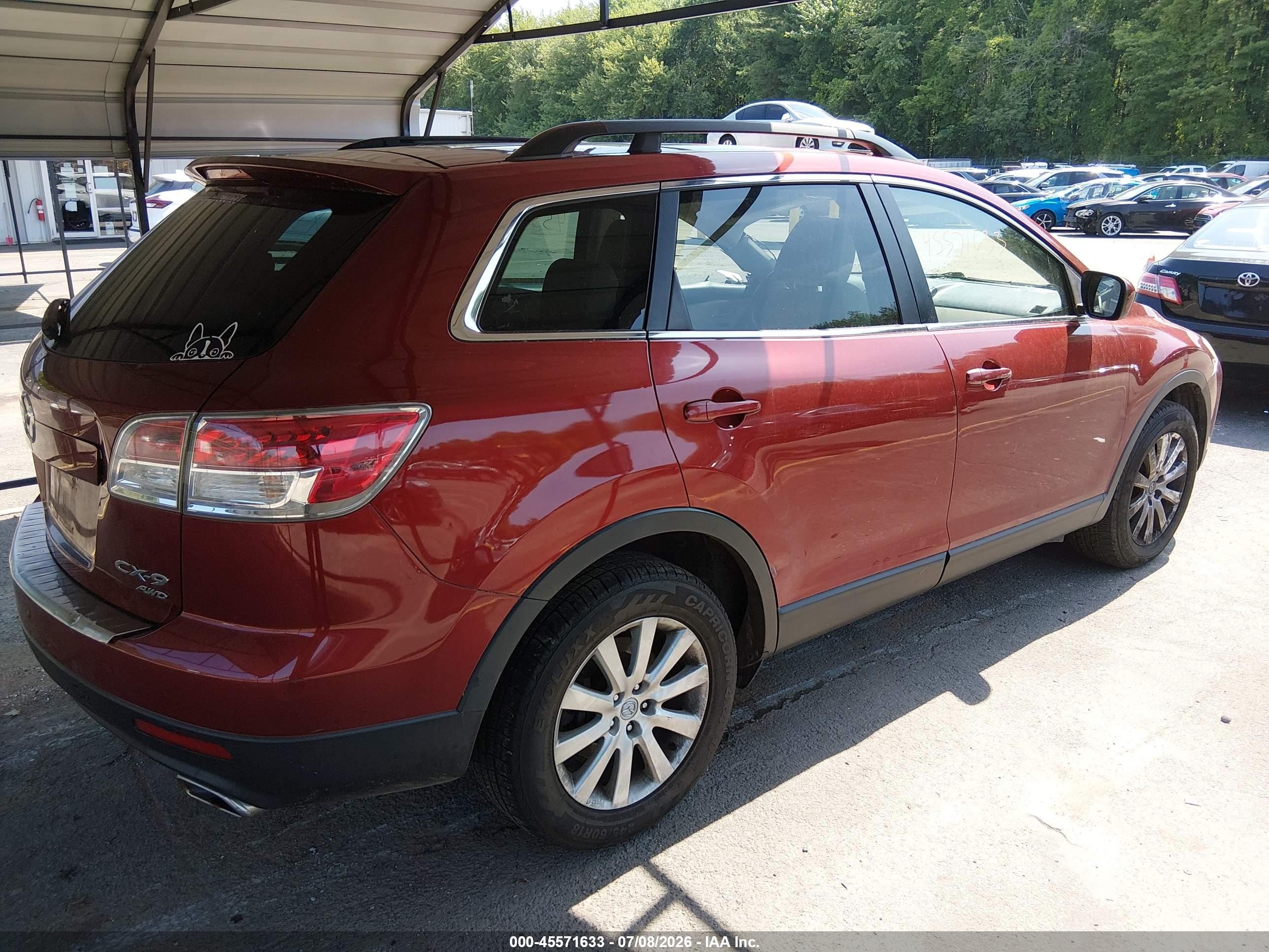 2009 Mazda Cx-9 Sport Maroon vin: JM3TB38VX90173571
