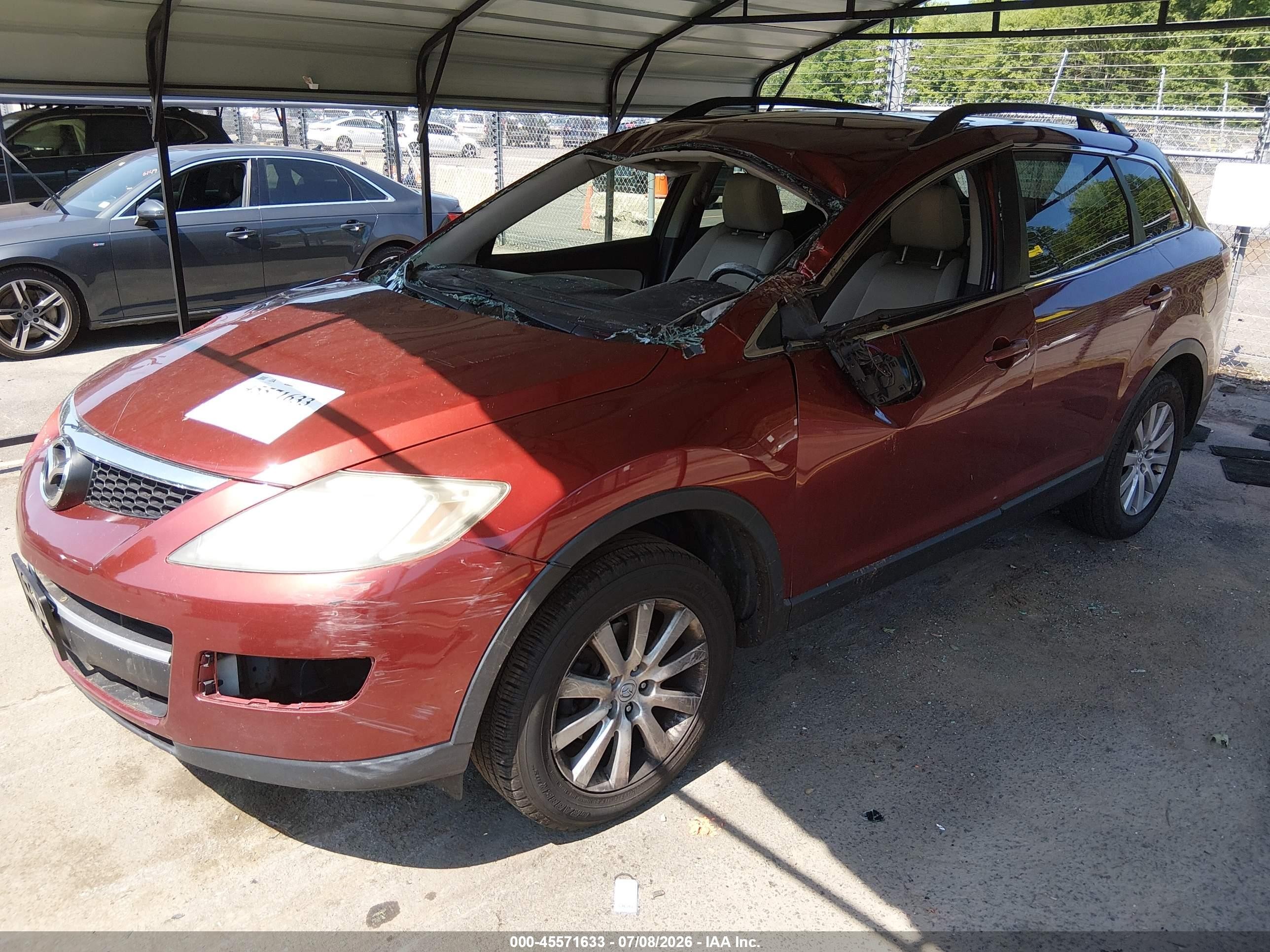 2009 Mazda Cx-9 Sport Maroon vin: JM3TB38VX90173571