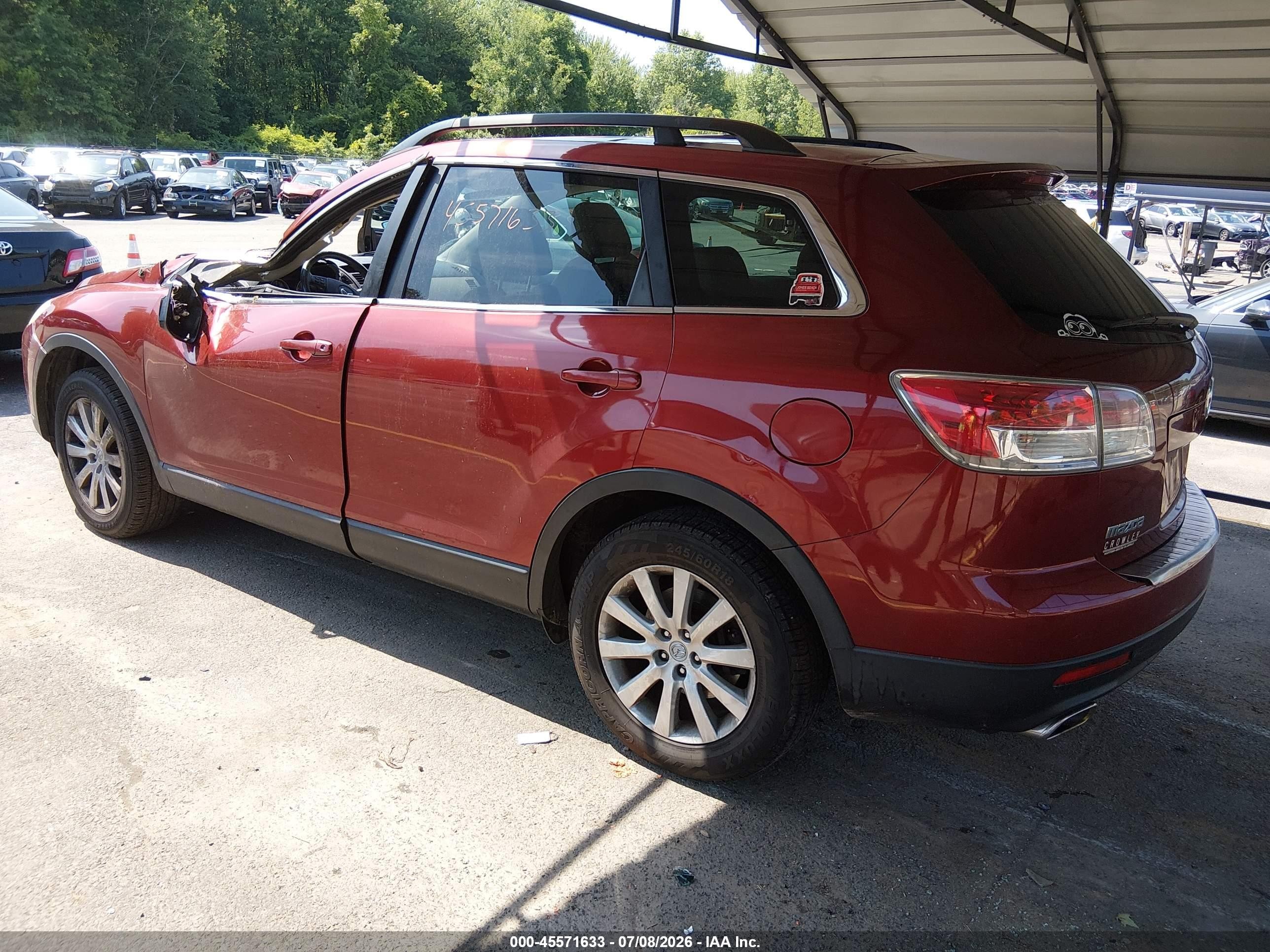 2009 Mazda Cx-9 Sport Maroon vin: JM3TB38VX90173571