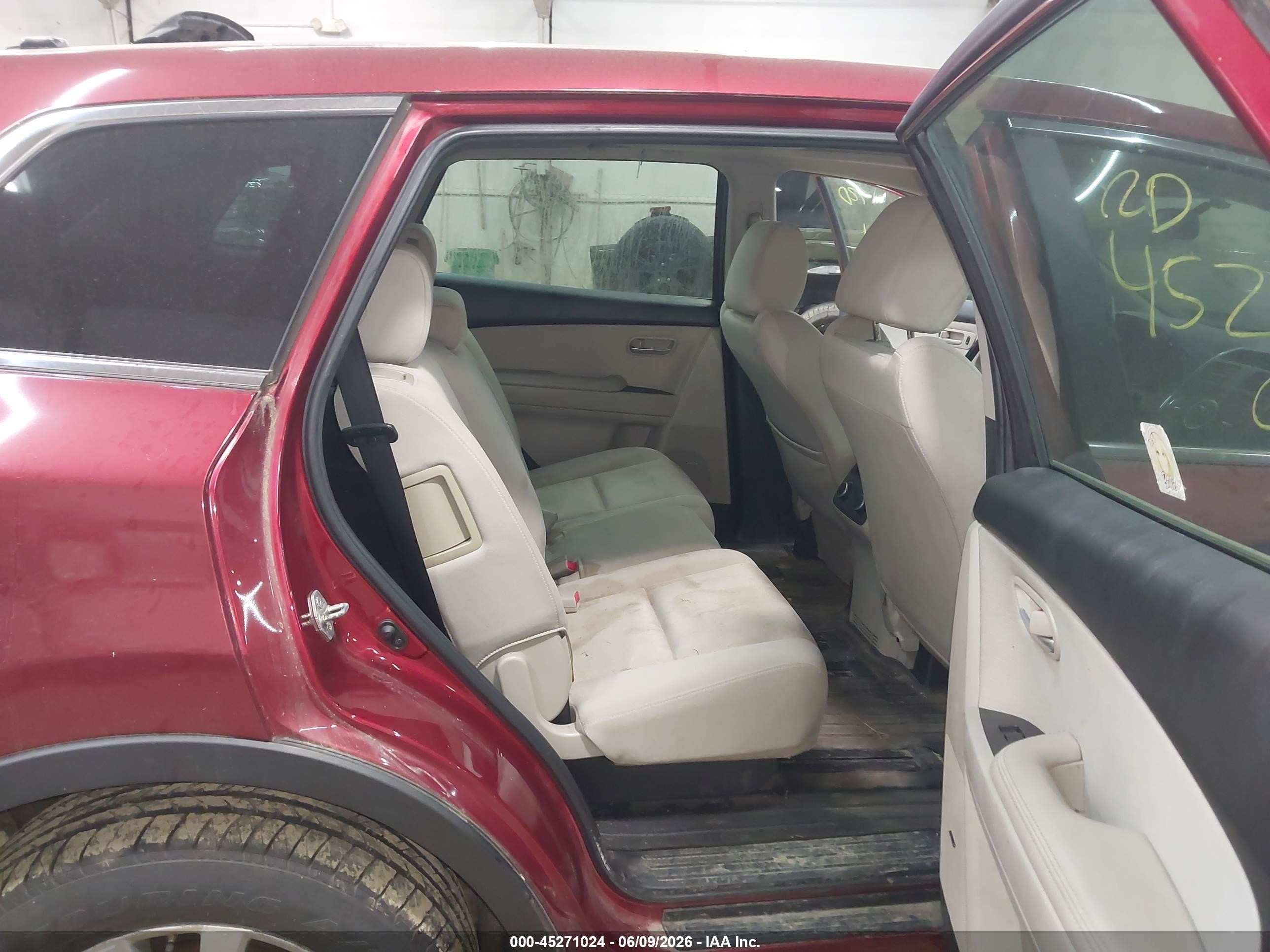 2007 Mazda Cx-9 Sport Red vin: JM3TB38Y370118385