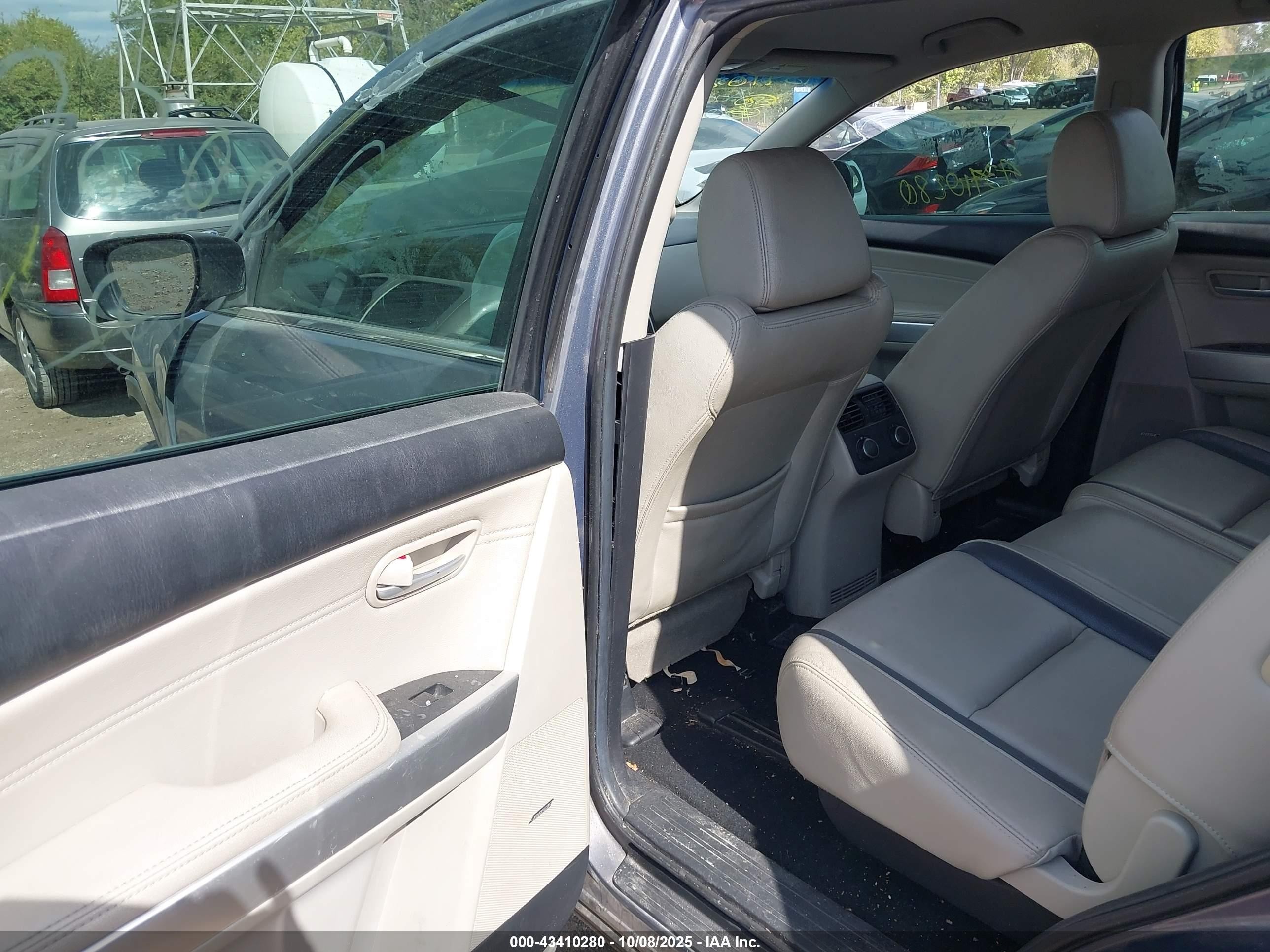 2007 Mazda Cx-9 Grand Touring Light Blue vin: JM3TB38Y470120050