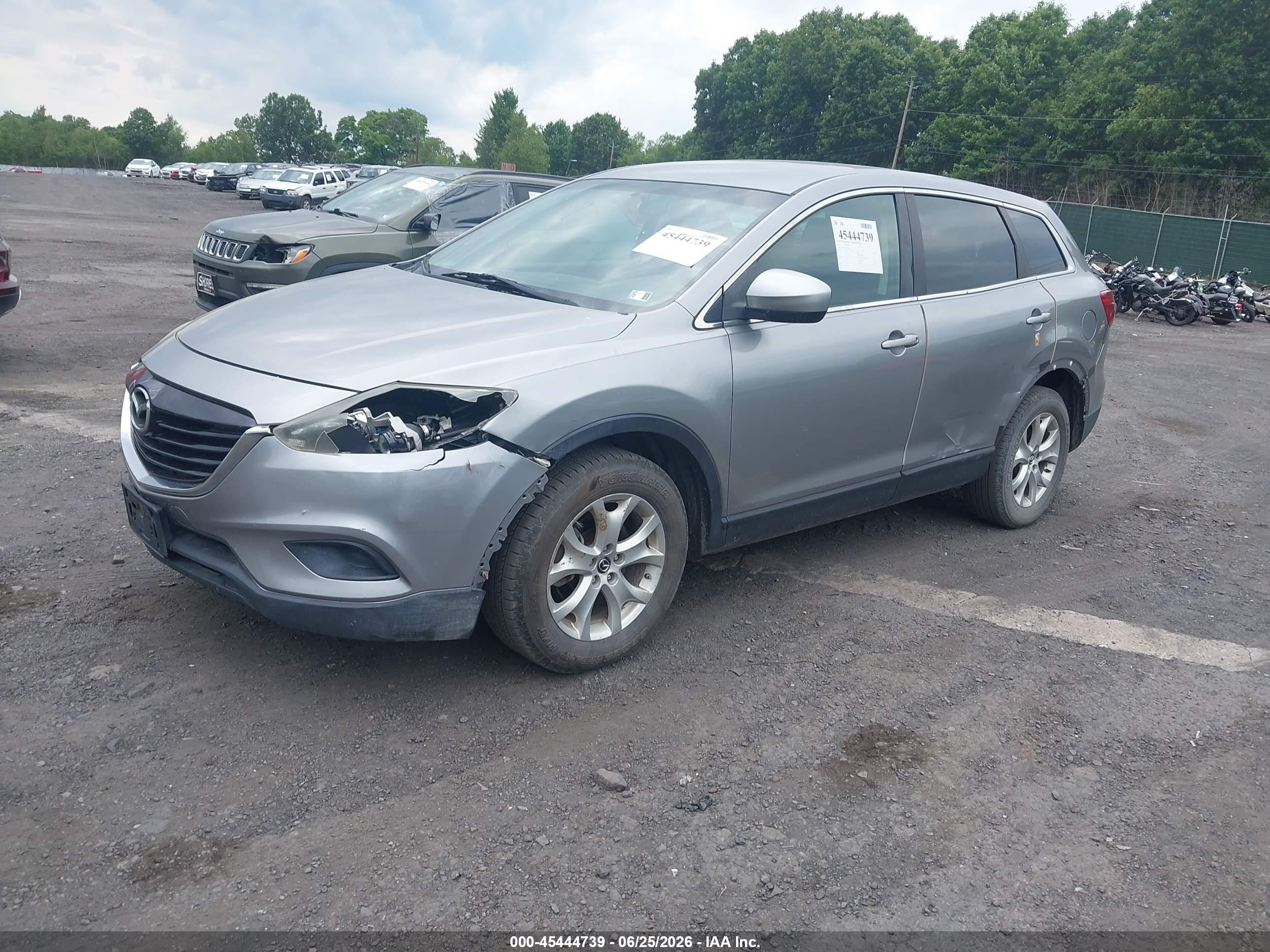 2013 Mazda Cx-9 Sport Silver vin: JM3TB3BV1D0420347