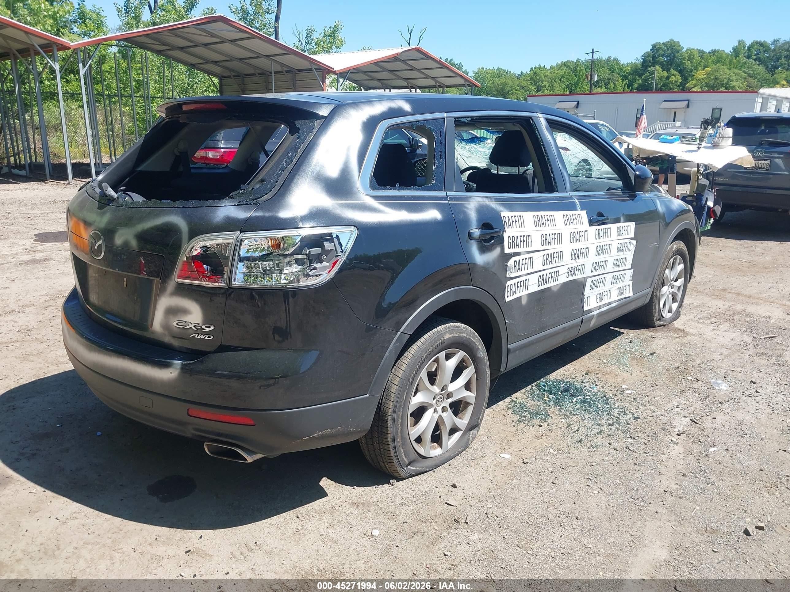 2011 Mazda Cx-9 Sport Black vin: JM3TB3BV3B0333031
