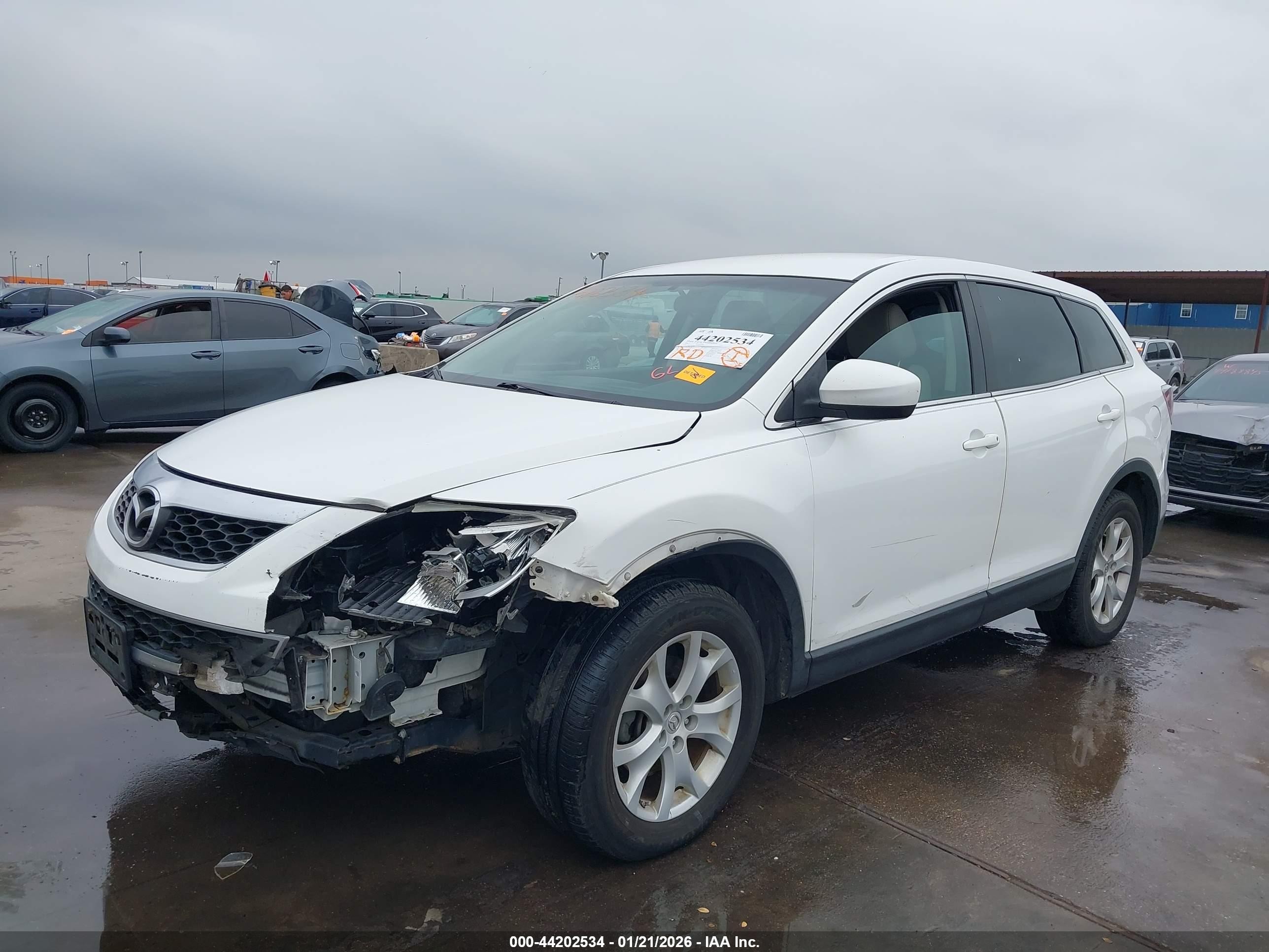 2012 Mazda Cx-9 Sport White vin: JM3TB3BV3C0366709