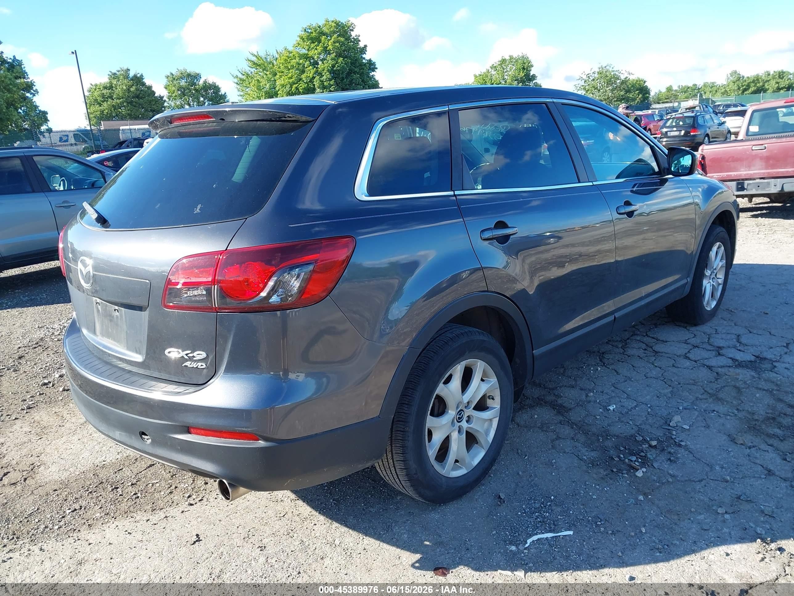 2013 Mazda Cx-9 Sport Gray vin: JM3TB3BV5D0402708