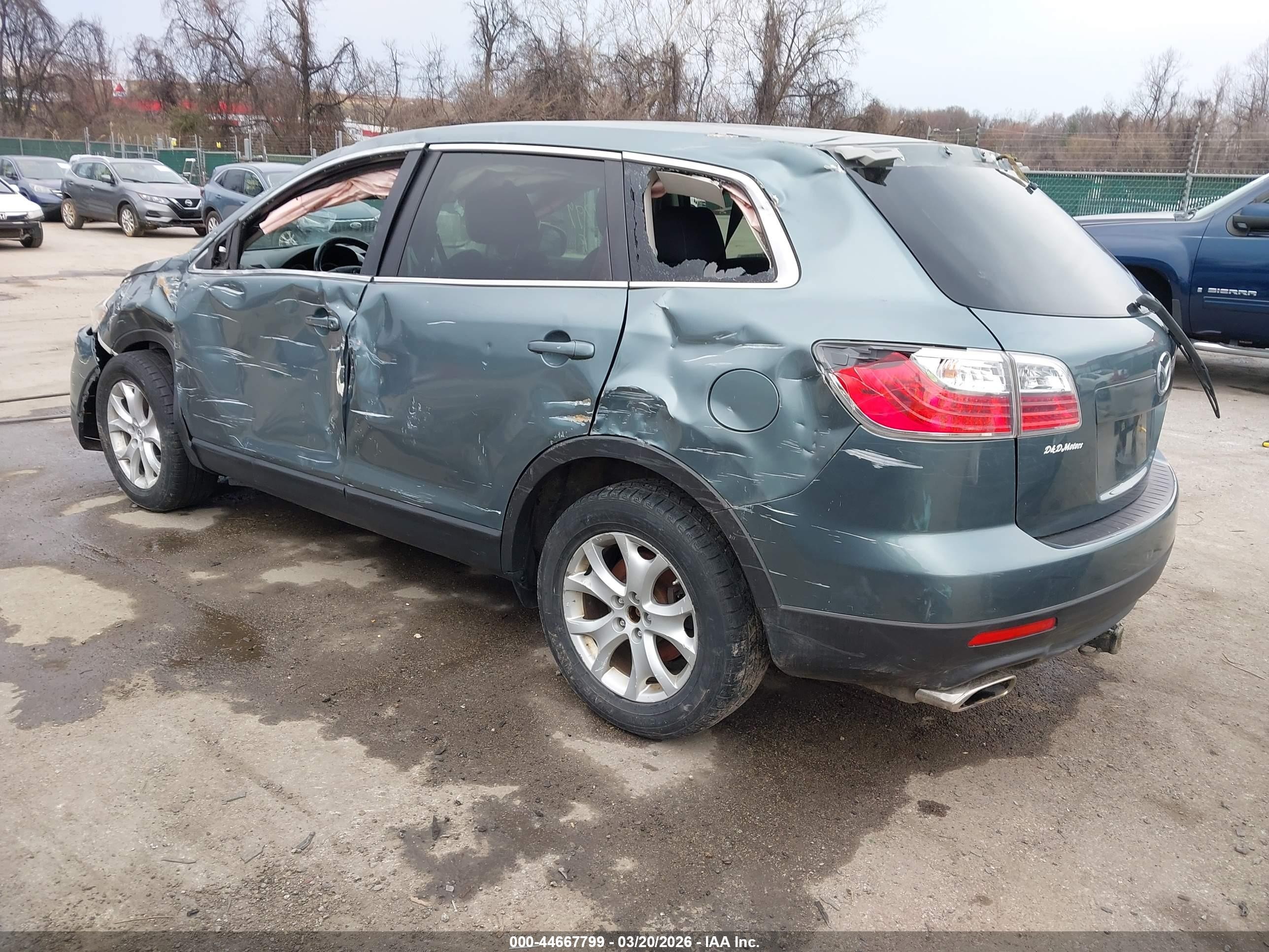 2011 Mazda Cx-9 Sport Green vin: JM3TB3BV7B0323473
