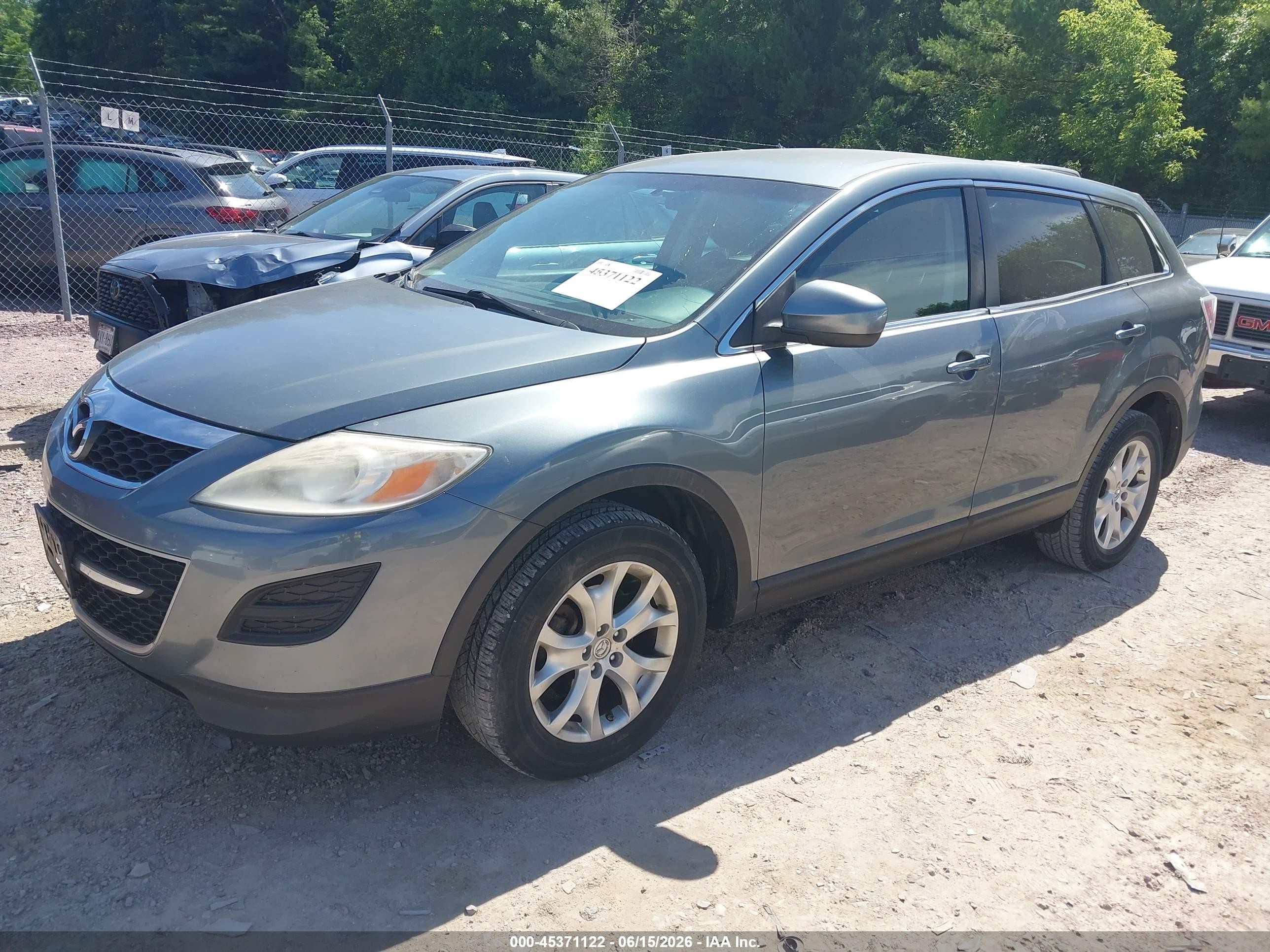 2012 Mazda Cx-9 Touring Gray vin: JM3TB3CA0C0344839
