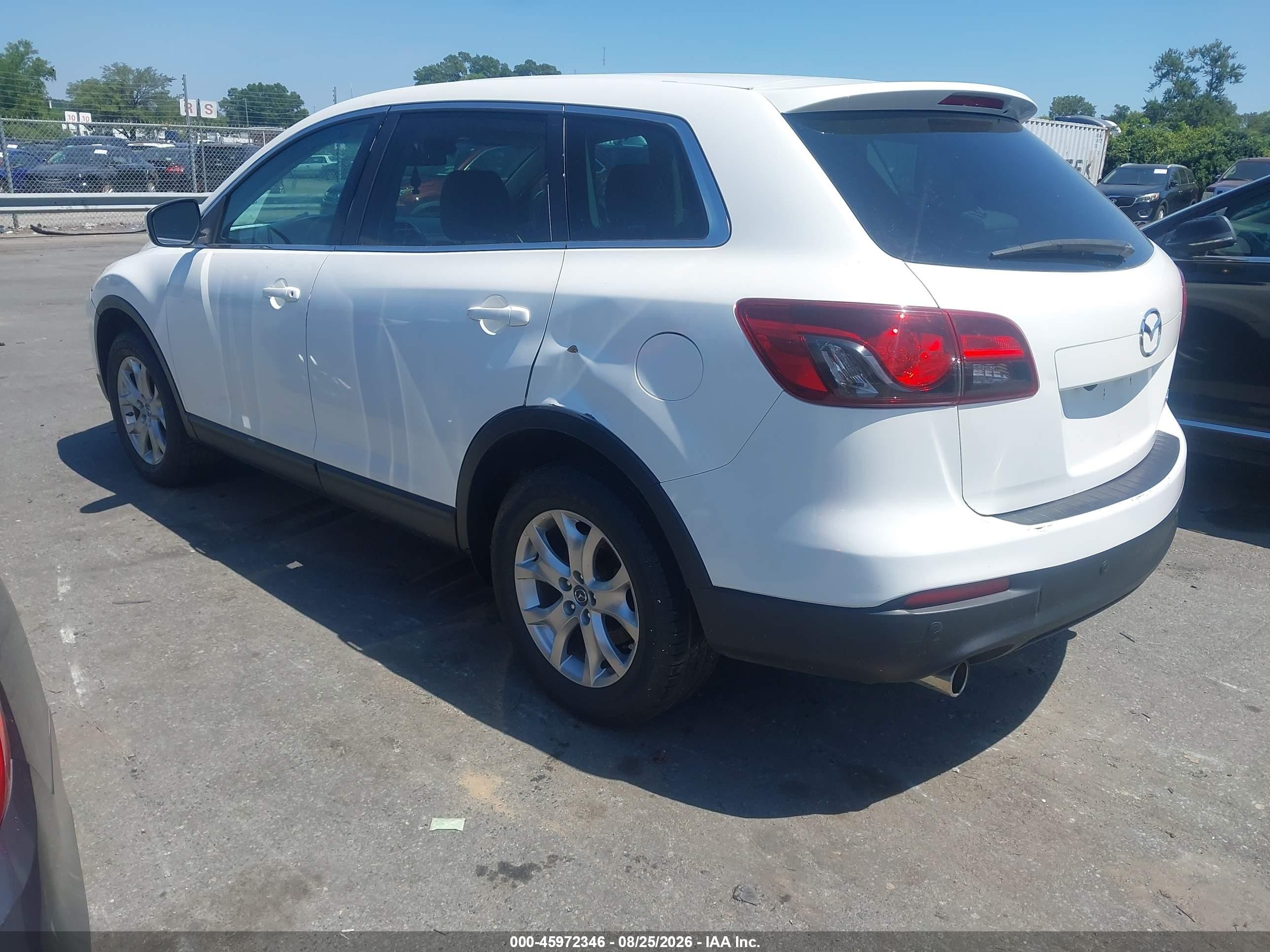 2015 Mazda Cx-9 Touring White vin: JM3TB3CA0F0453547