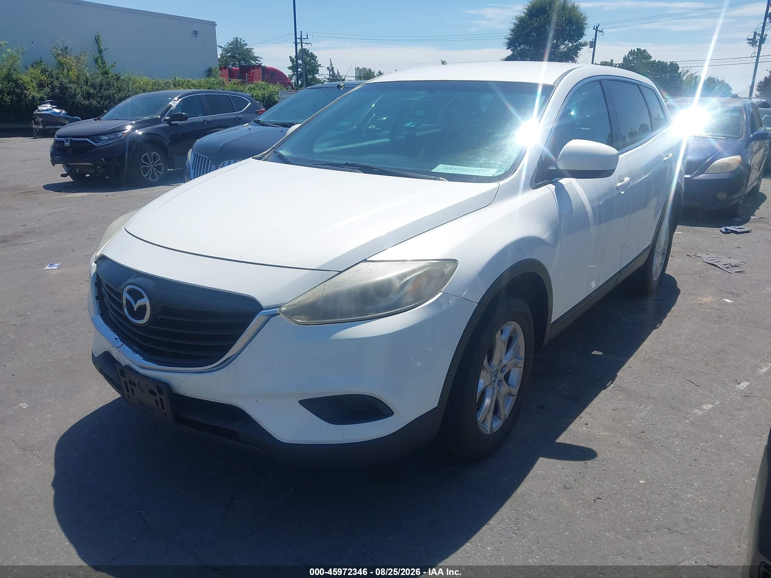 2015 Mazda Cx-9 Touring White vin: JM3TB3CA0F0453547
