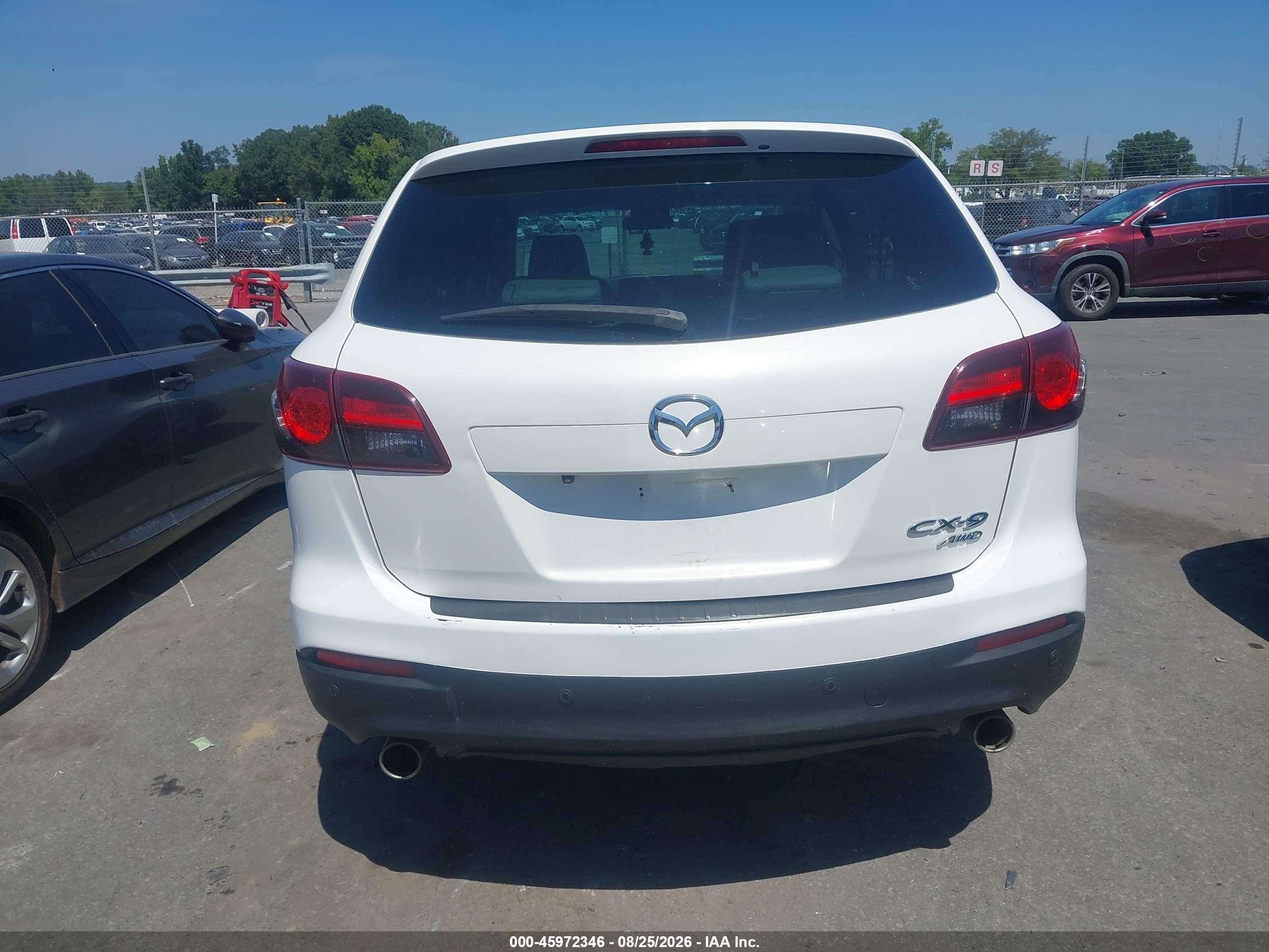 2015 Mazda Cx-9 Touring White vin: JM3TB3CA0F0453547