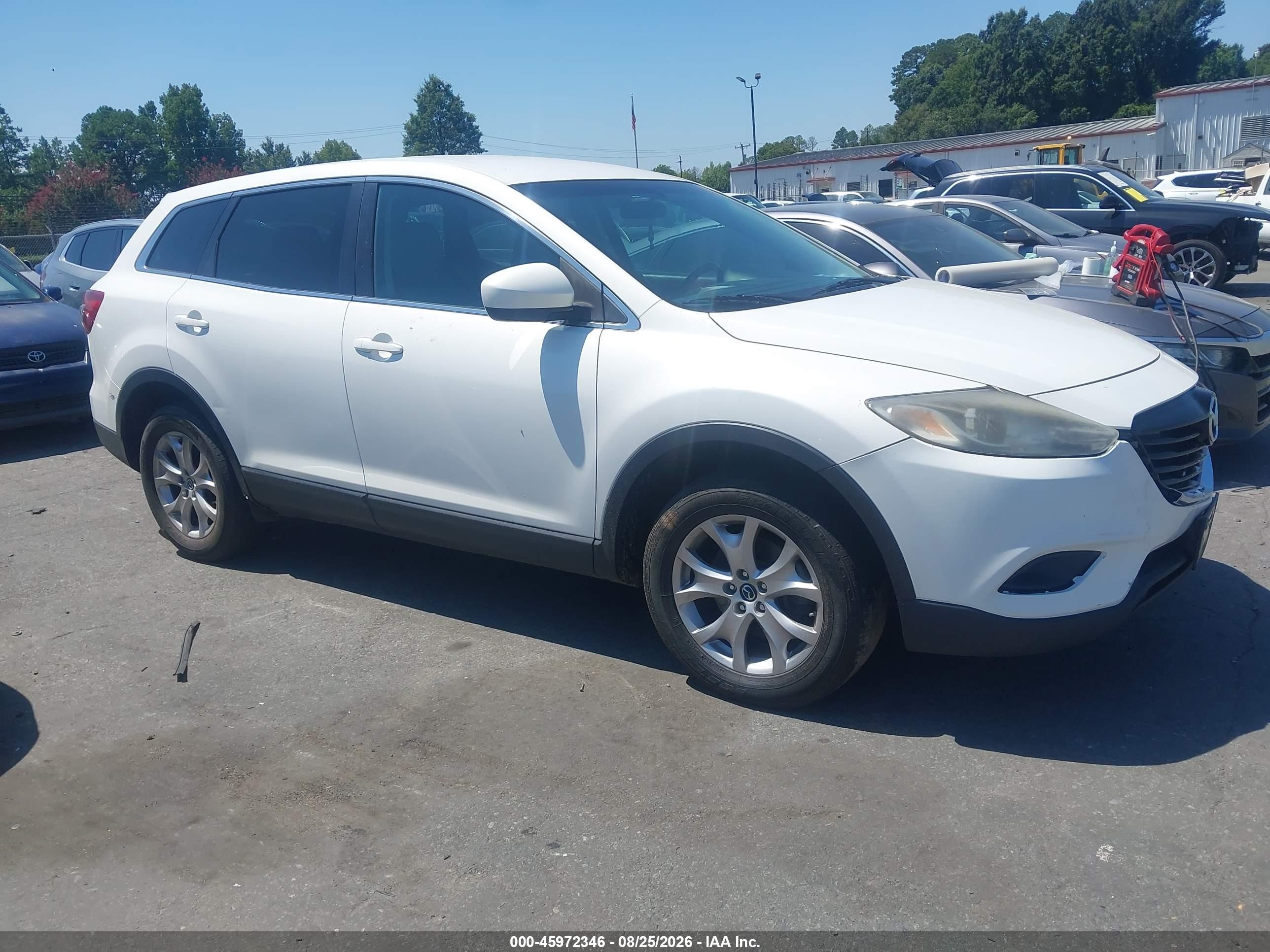 2015 Mazda Cx-9 Touring White vin: JM3TB3CA0F0453547