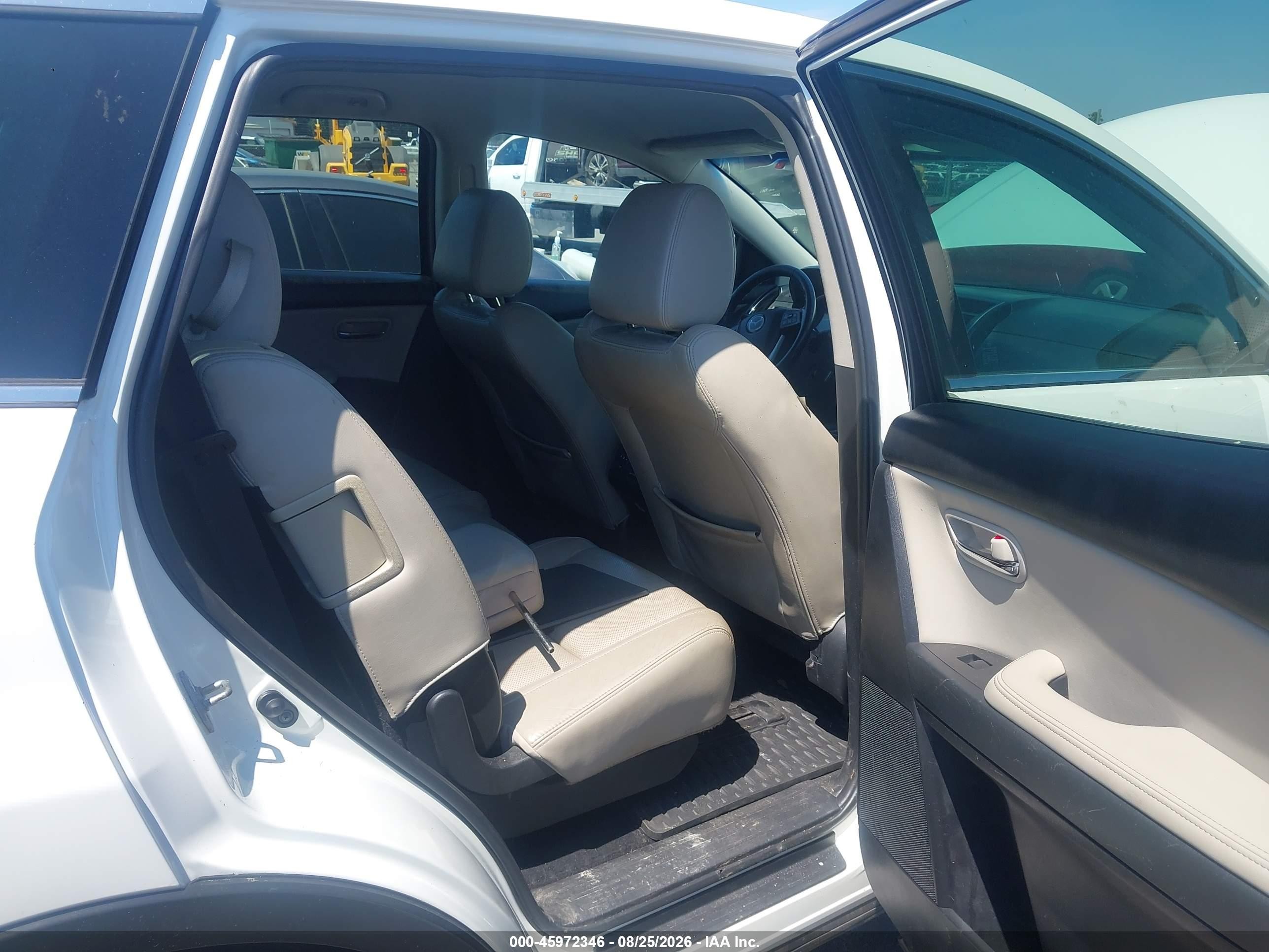 2015 Mazda Cx-9 Touring White vin: JM3TB3CA0F0453547
