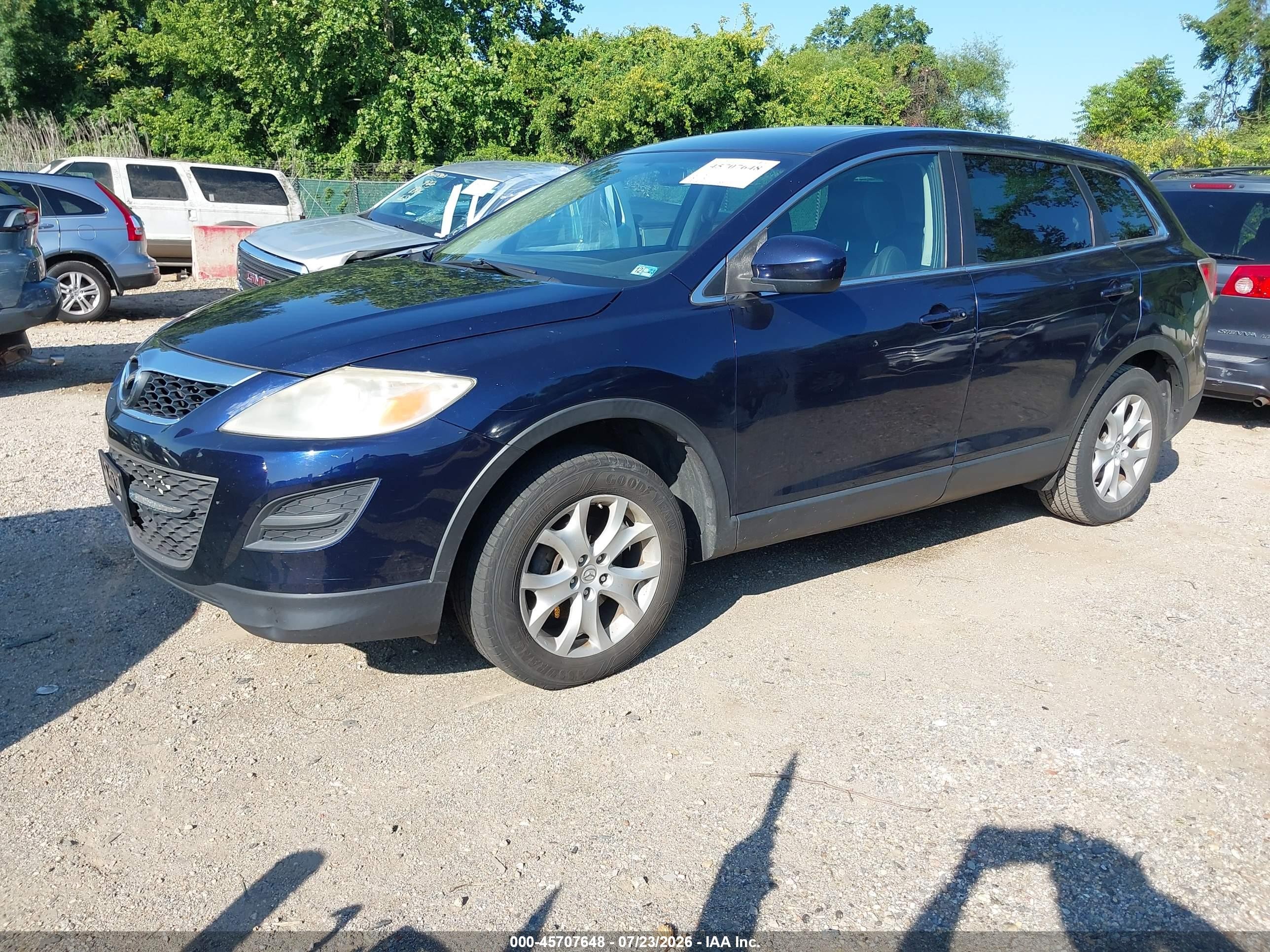 2012 Mazda Cx-9 Touring Blue vin: JM3TB3CA1C0348205