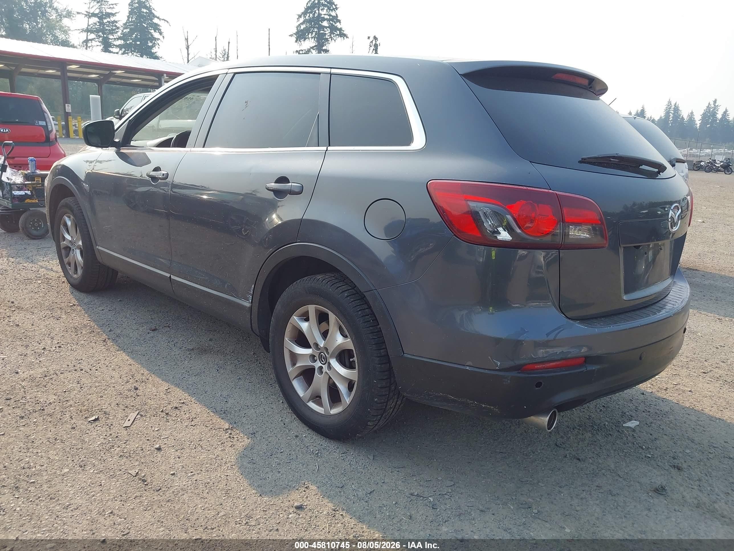 2014 Mazda Cx-9 Touring Gray vin: JM3TB3CA1E0431202