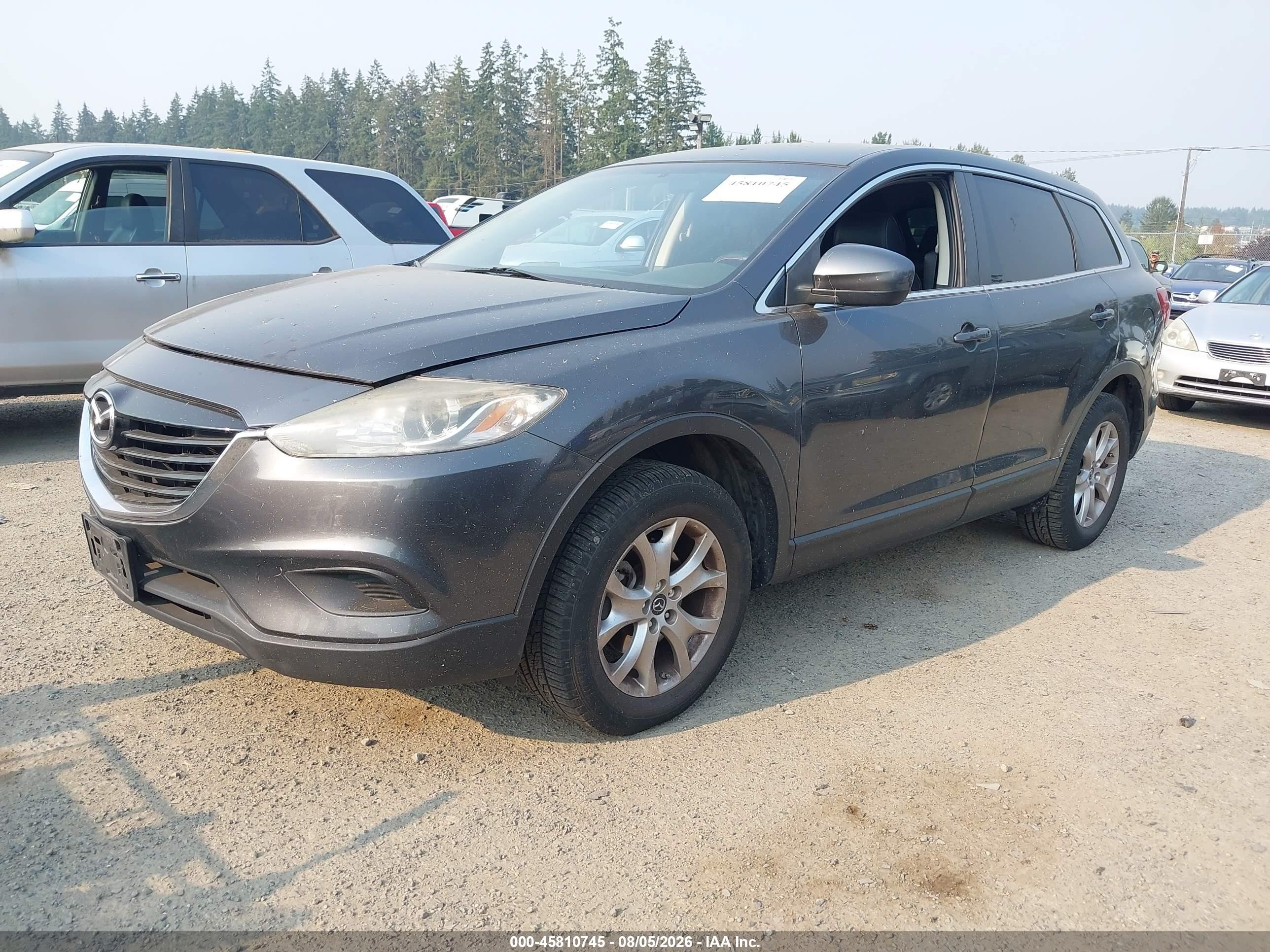 2014 Mazda Cx-9 Touring Gray vin: JM3TB3CA1E0431202