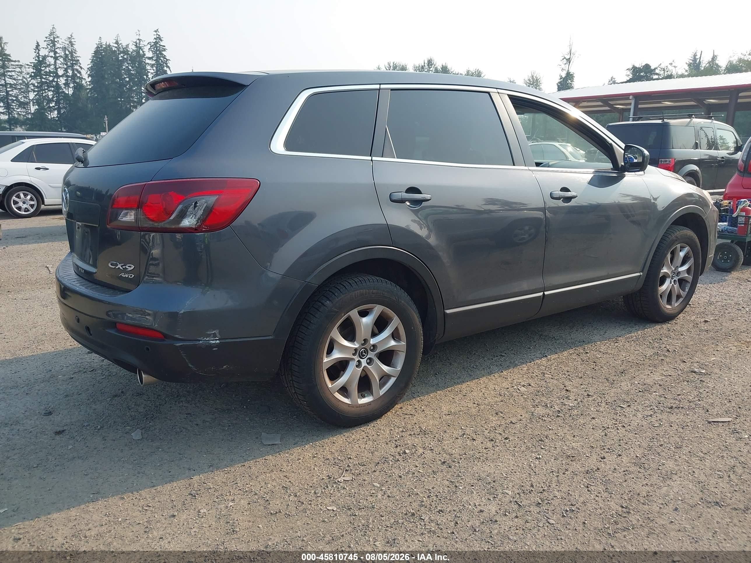 2014 Mazda Cx-9 Touring Gray vin: JM3TB3CA1E0431202